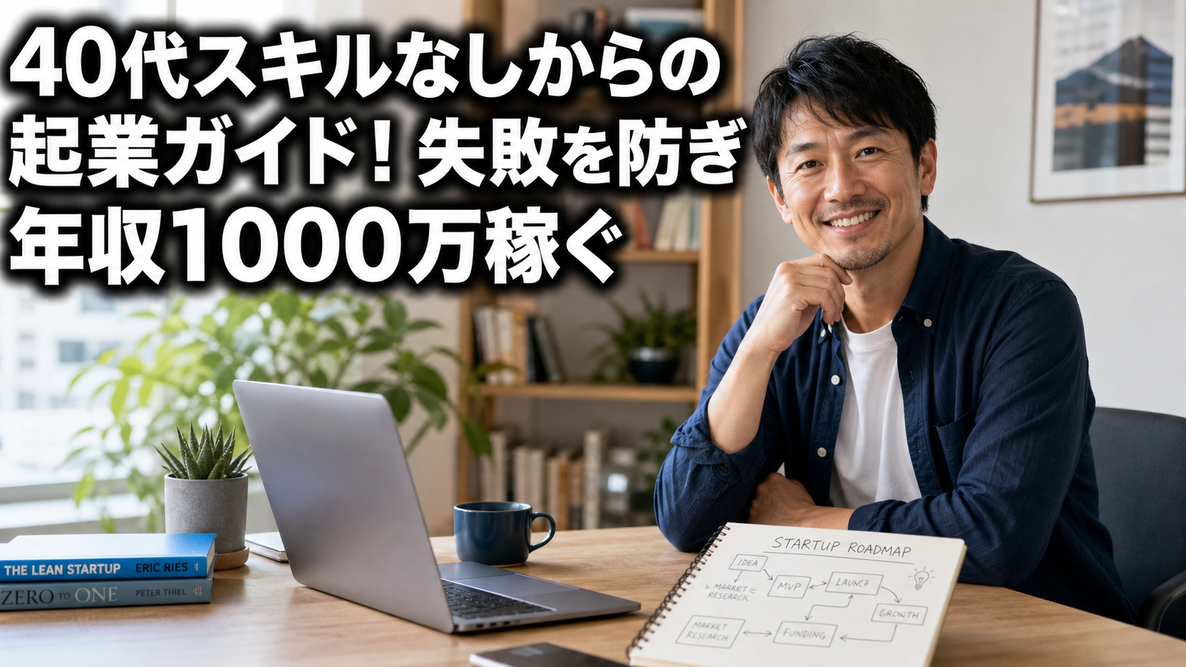 40代スキルなしからの起業ガイド！失敗を防ぎ年収1000万稼ぐ
