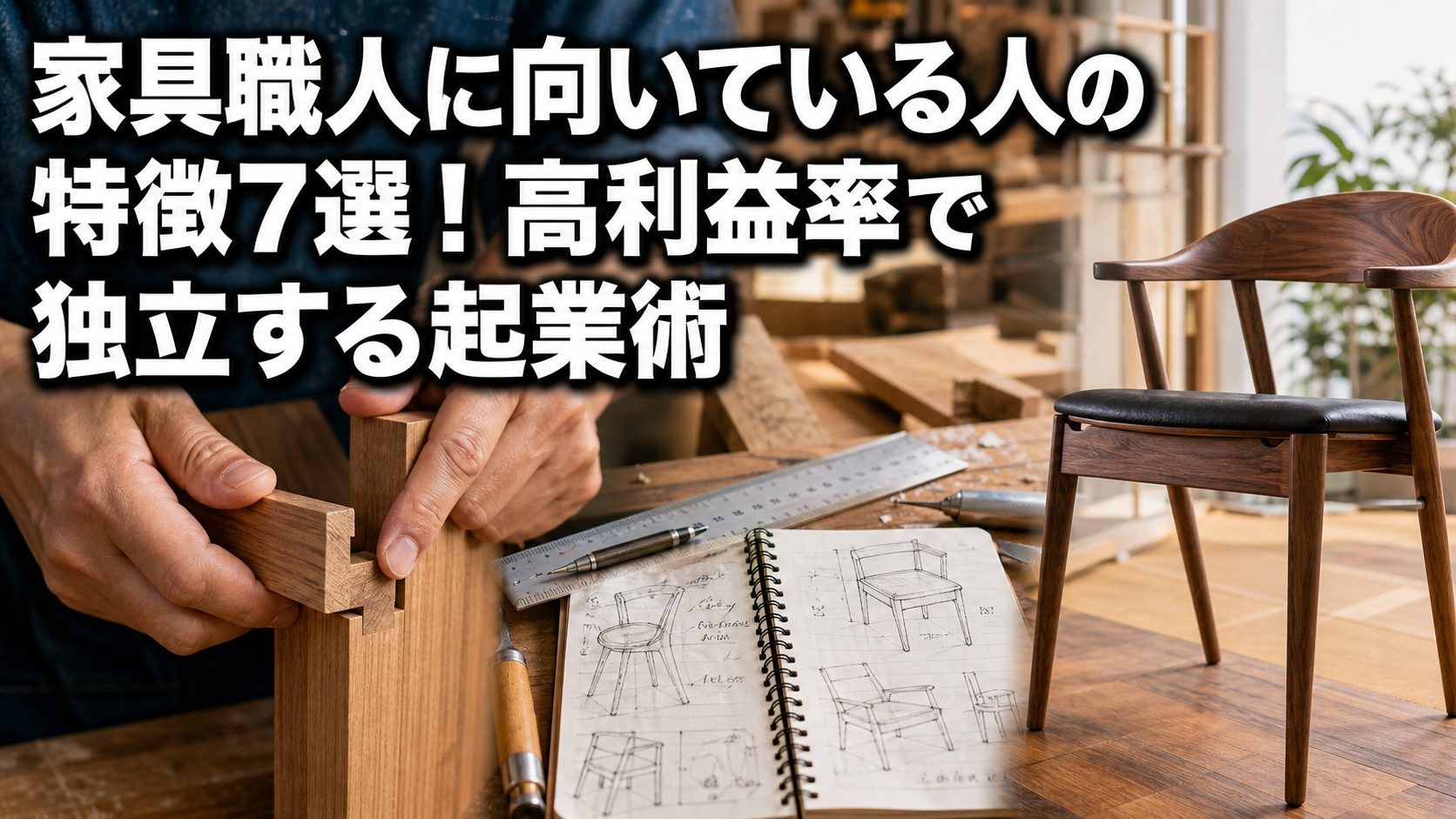 家具職人に向いている人の特徴7選！高利益率で独立する起業術