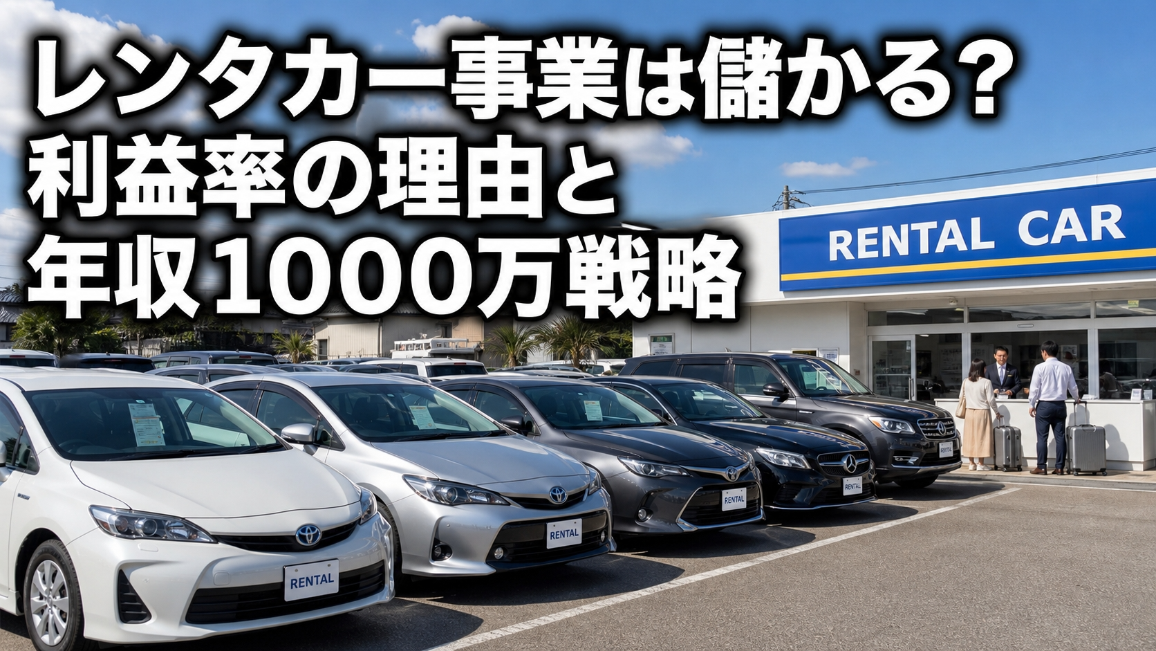 レンタカー事業は儲かる？利益率の理由と年収1000万戦略