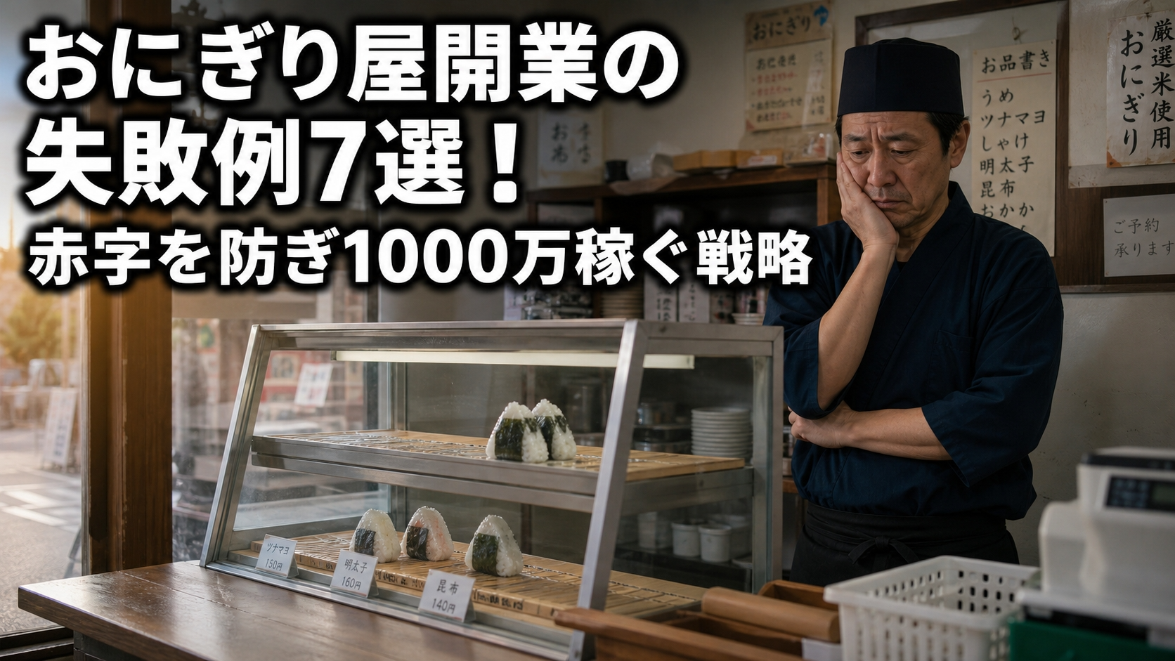おにぎり屋開業の失敗例7選！赤字を防ぎ1000万稼ぐ戦略