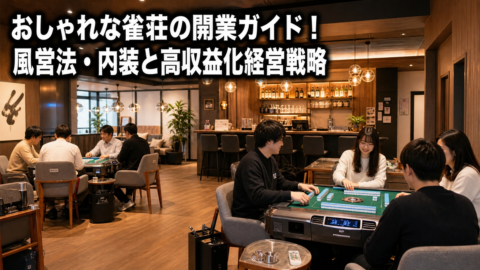 おしゃれな雀荘の開業ガイド！風営法・内装と高収益化経営戦略