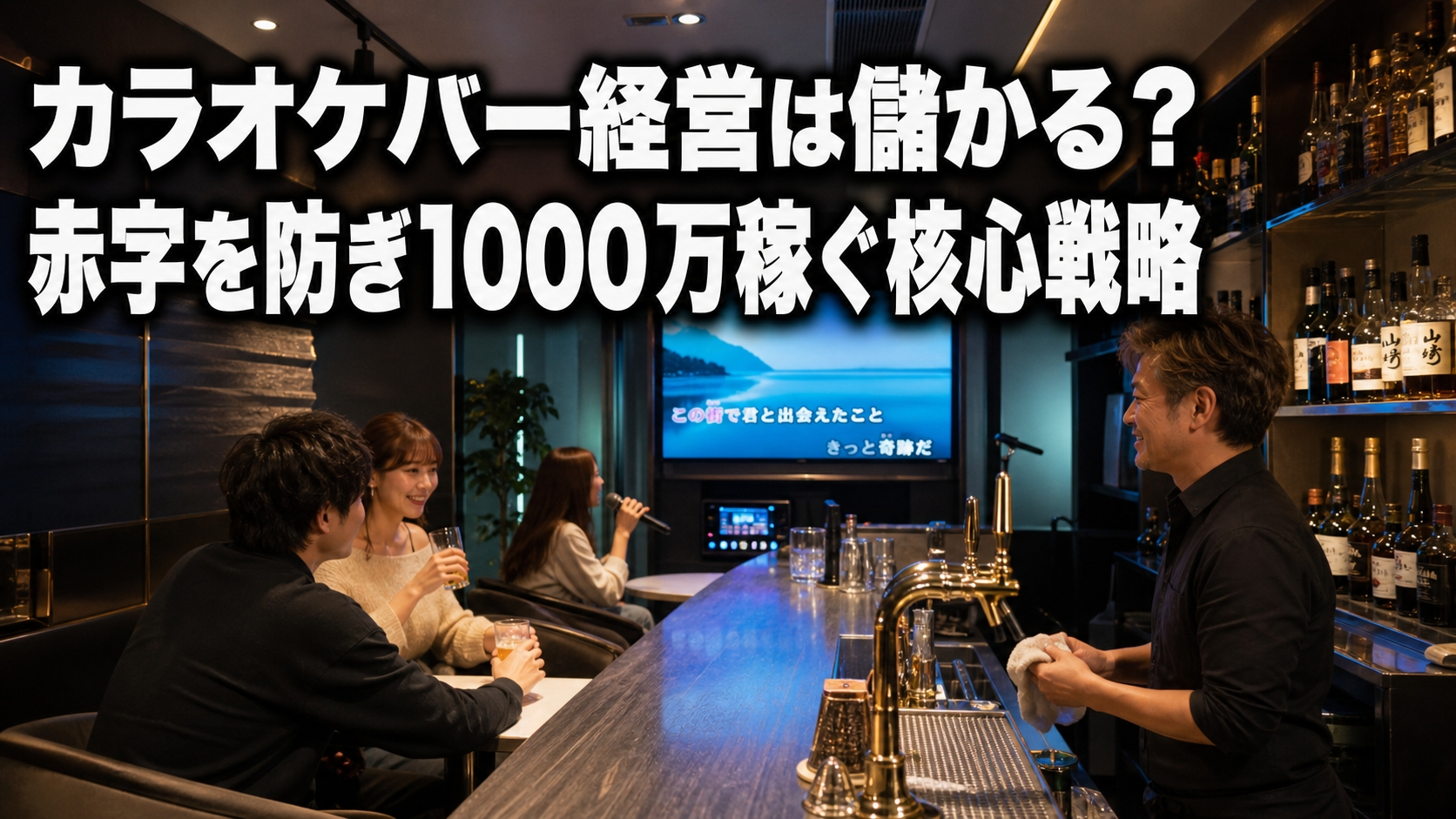 カラオケバー経営は儲かる？赤字を防ぎ1000万稼ぐ核心戦略