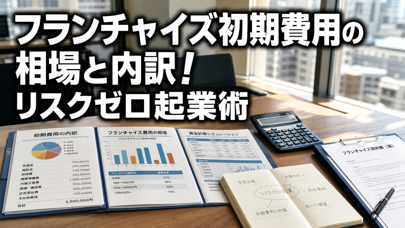 フランチャイズ初期費用の相場と内訳！リスクゼロ起業術