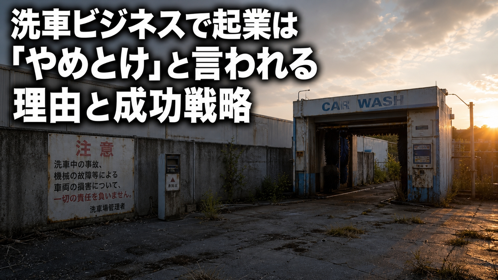 洗車ビジネスで起業は「やめとけ」と言われる理由と成功戦略