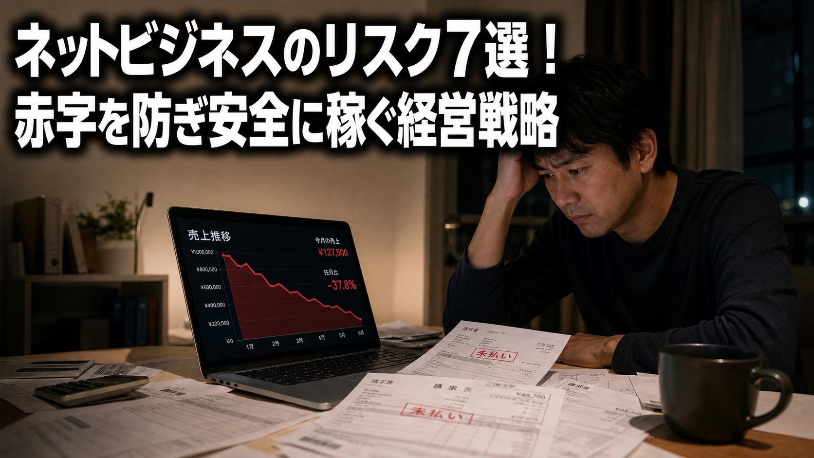 ネットビジネスのリスク7選！赤字を防ぎ安全に稼ぐ経営戦略