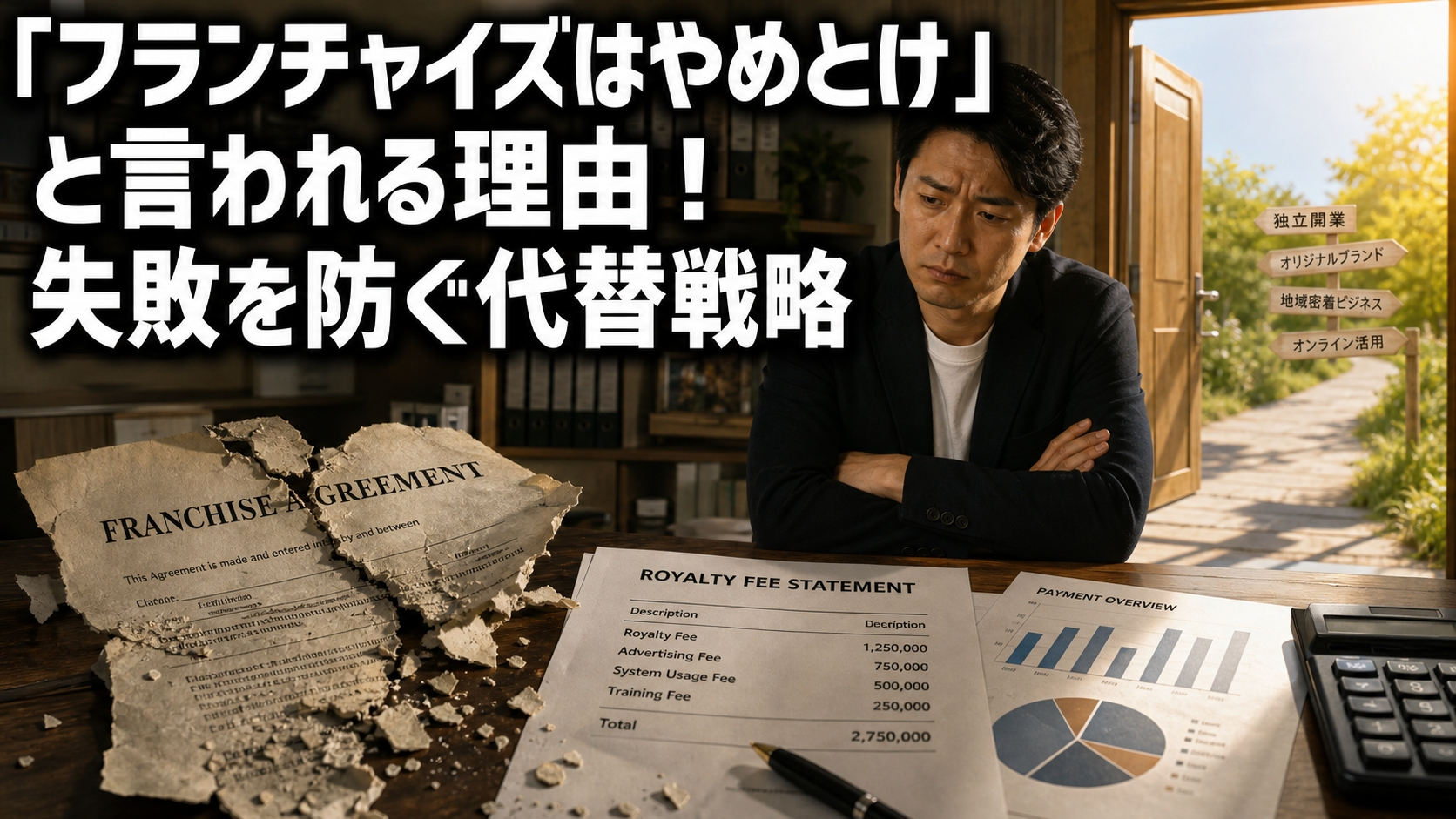 「フランチャイズはやめとけ」と言われる理由！失敗を防ぐ代替戦略