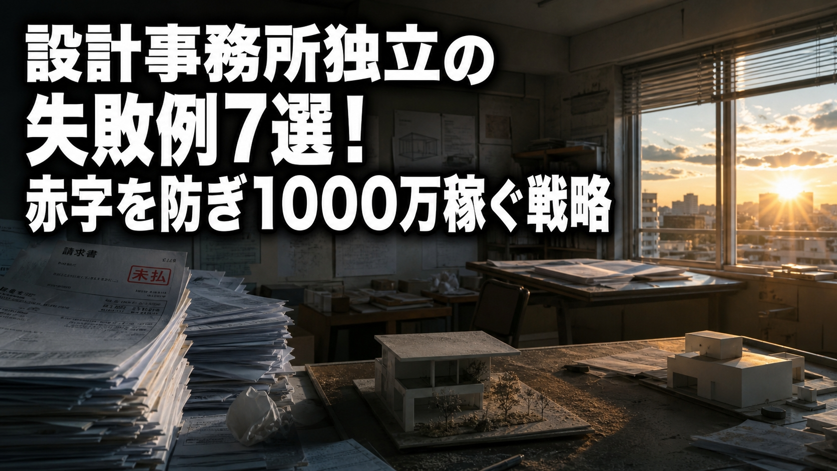 設計事務所独立の失敗例7選！赤字を防ぎ1000万稼ぐ戦略