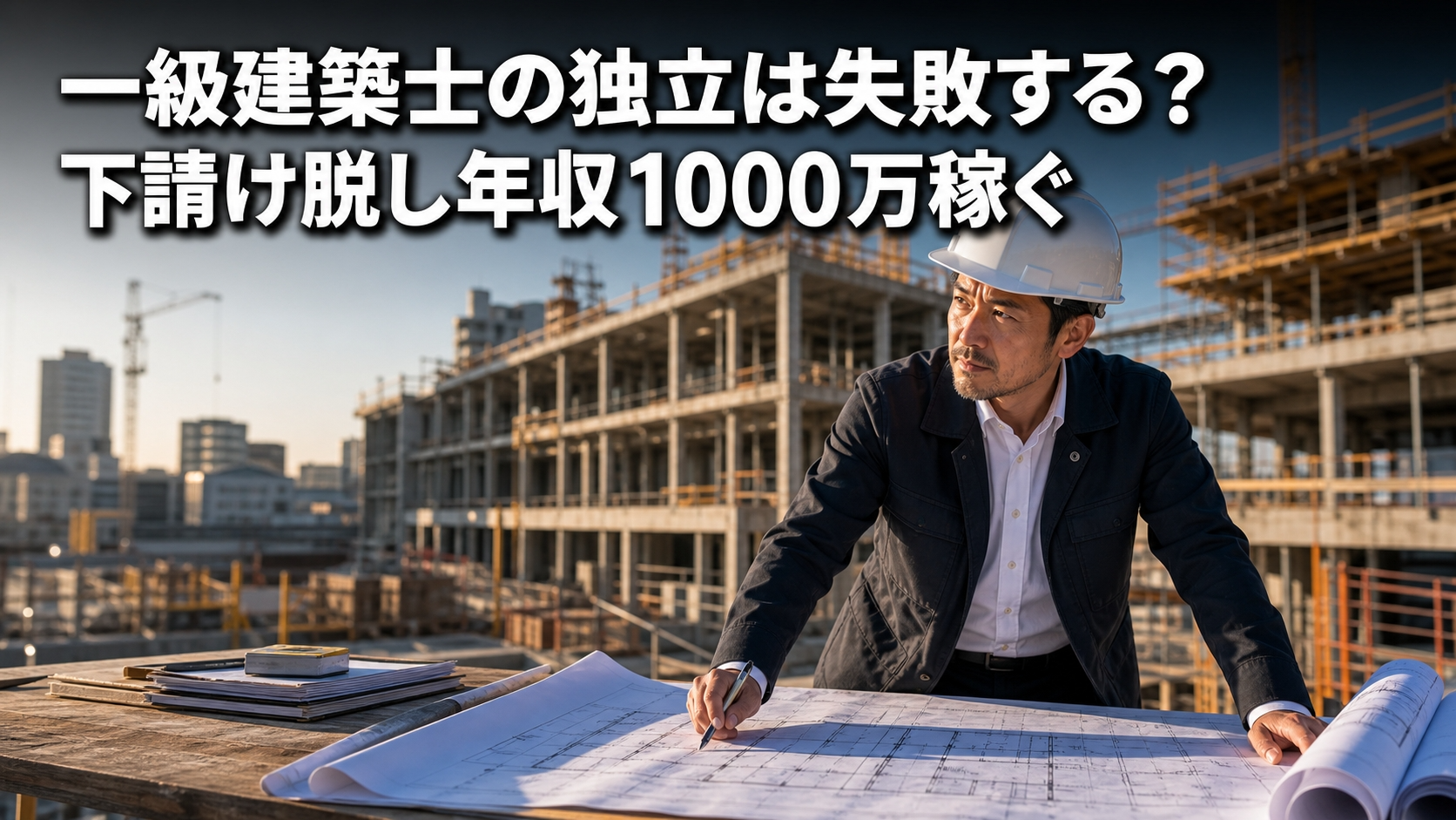 一級建築士の独立は失敗する？下請け脱し年収1000万稼ぐ