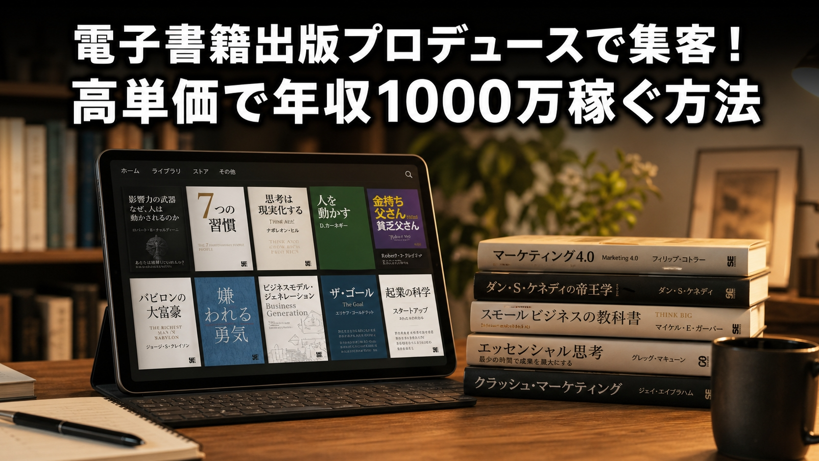 電子書籍出版プロデュースで集客！高単価で年収1000万稼ぐ方法