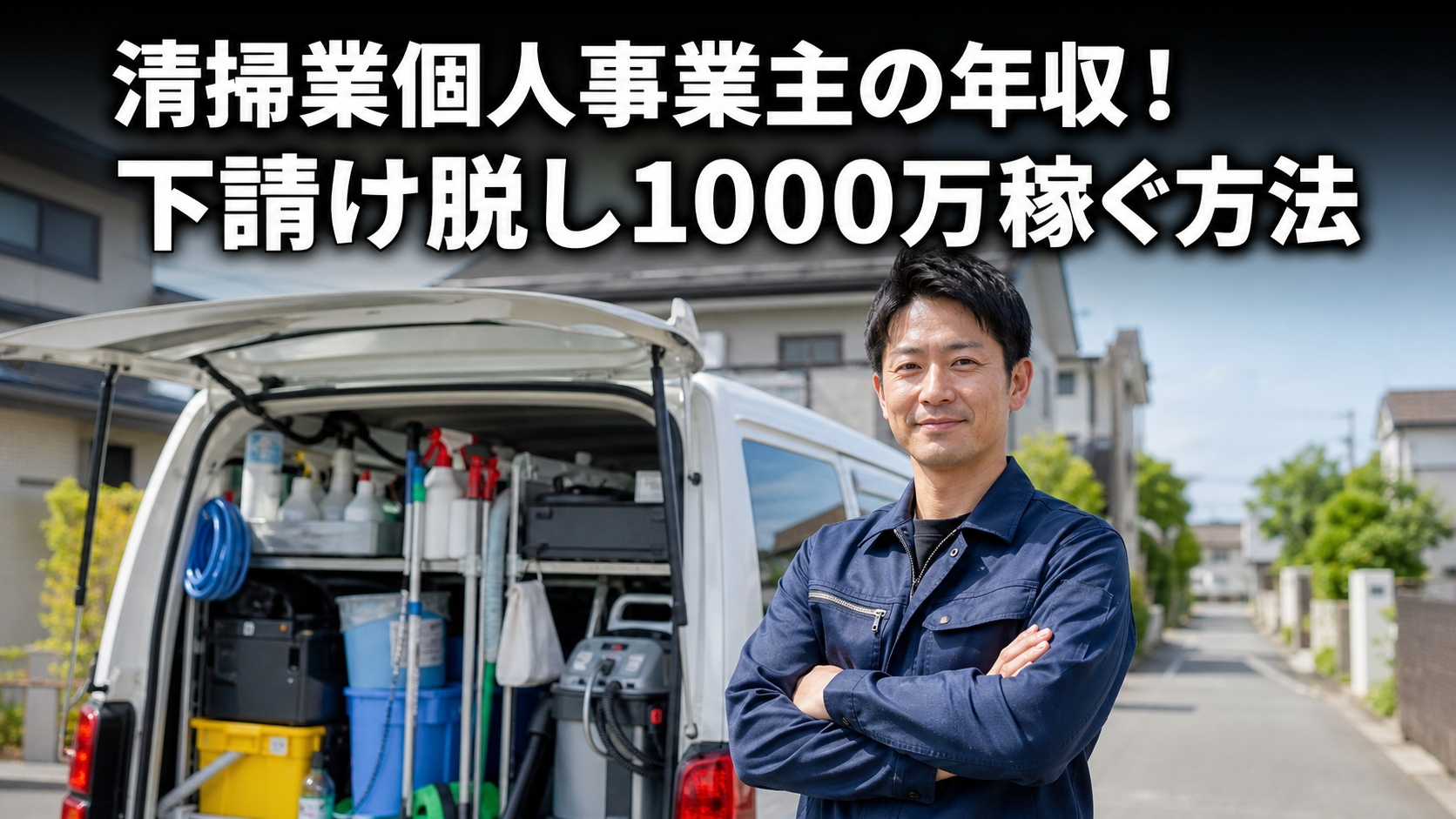 清掃業個人事業主の年収！下請け脱し1000万稼ぐ法