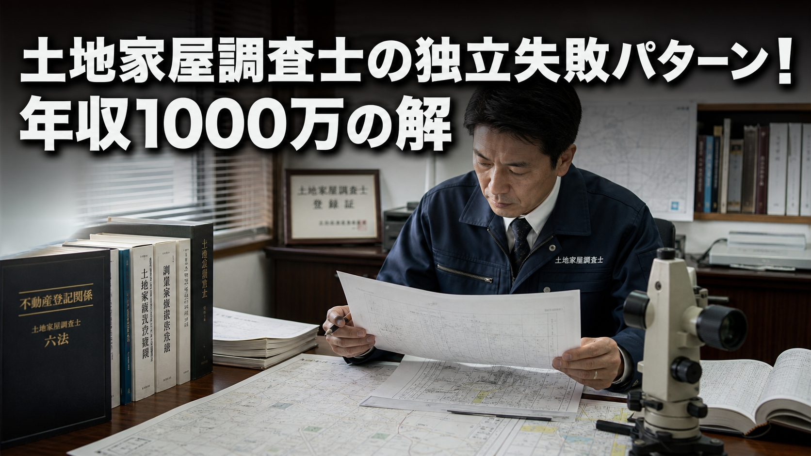 土地家屋調査士の独立失敗パターン！年収1000万の解