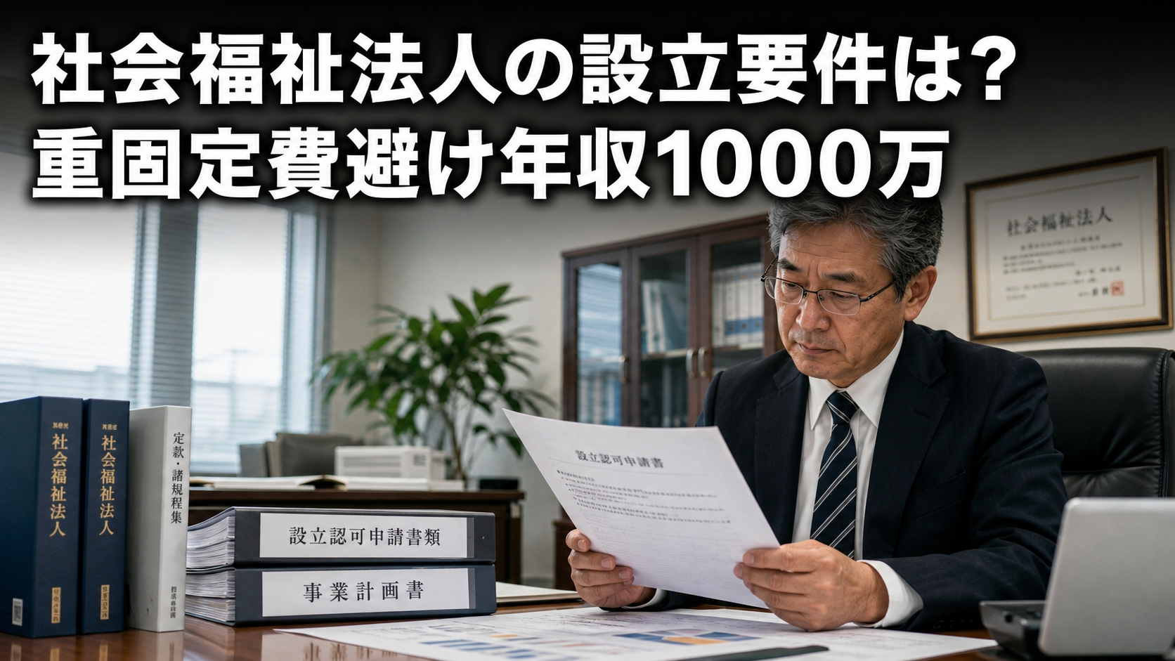社会福祉法人の設立要件は？重固定費避け年収1000万