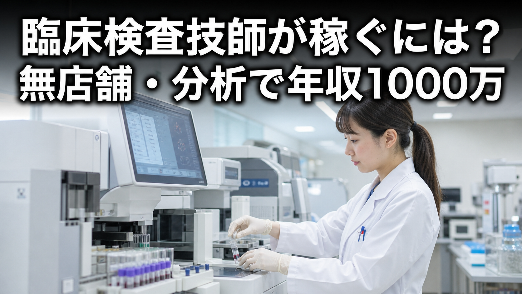 臨床検査技師が稼ぐには？無店舗・分析で年収1000万