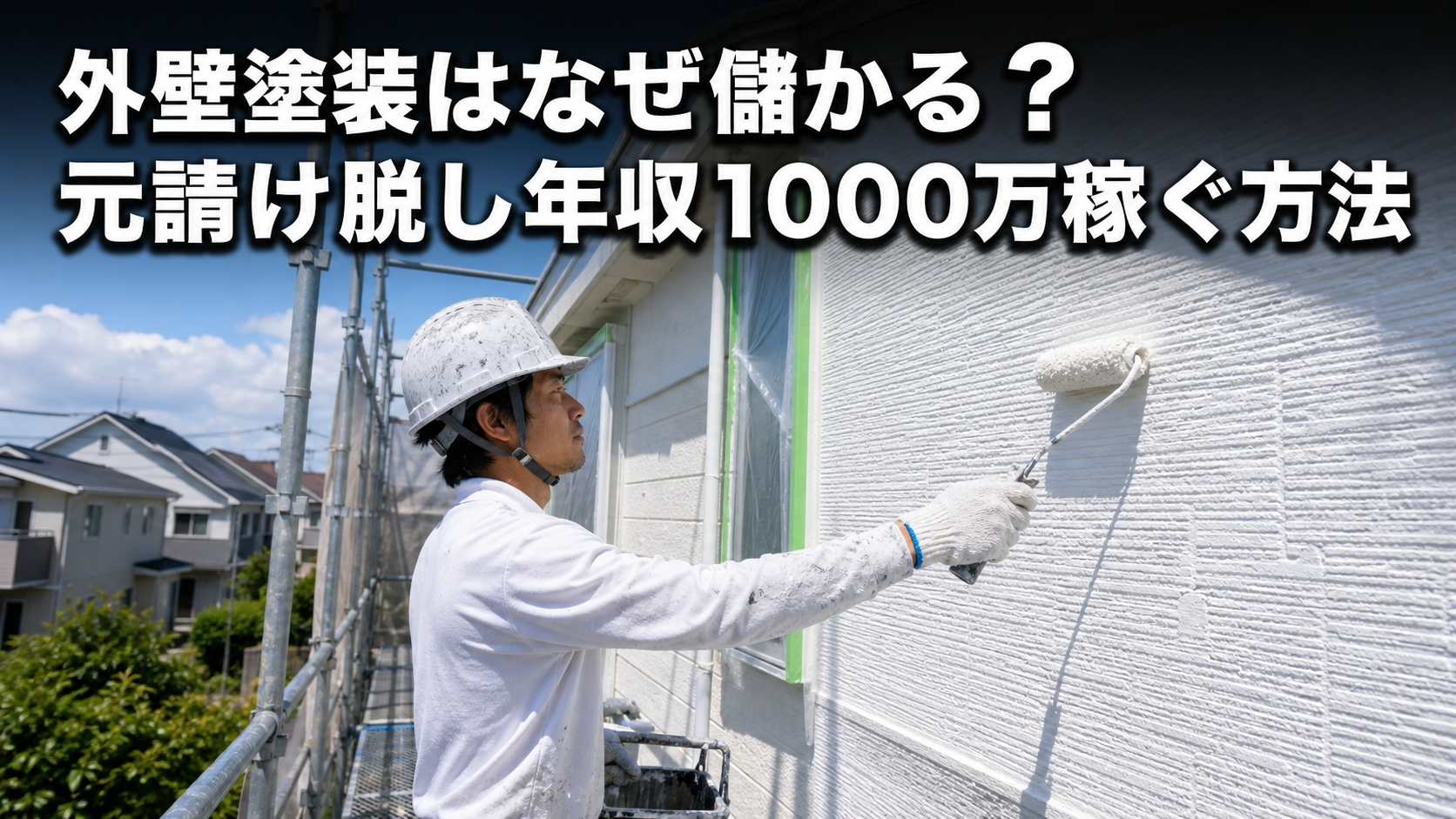 外壁塗装はなぜ儲かる？元請け脱し年収1000万稼ぐ方法