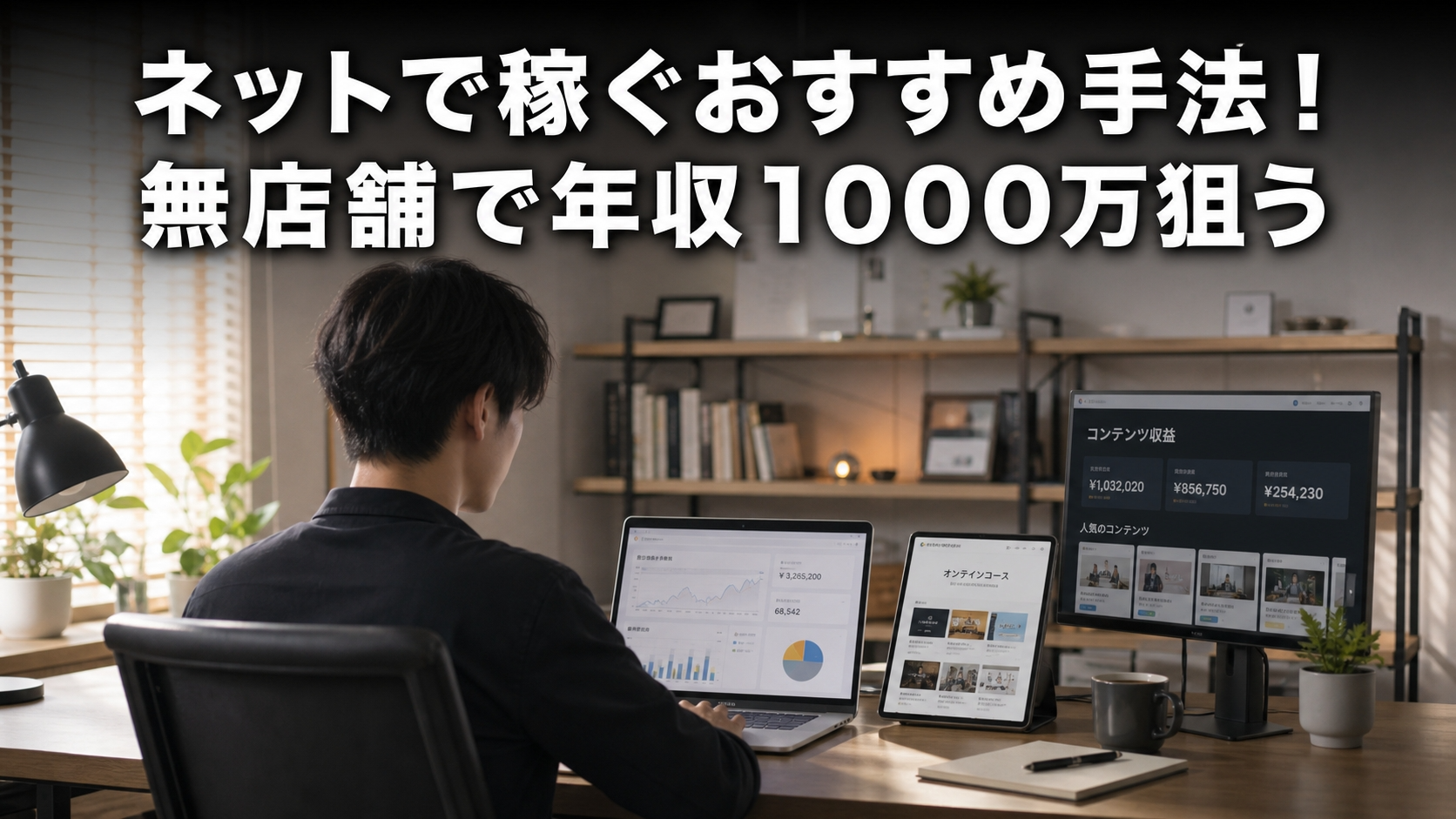 ネットで稼ぐおすすめ手法！無店舗で年収1000万狙う