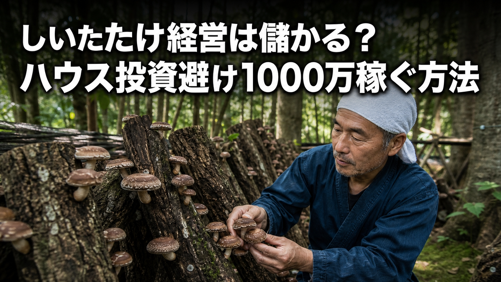 しいたけ経営は儲かる？ハウス投資避け1000万稼ぐ方法