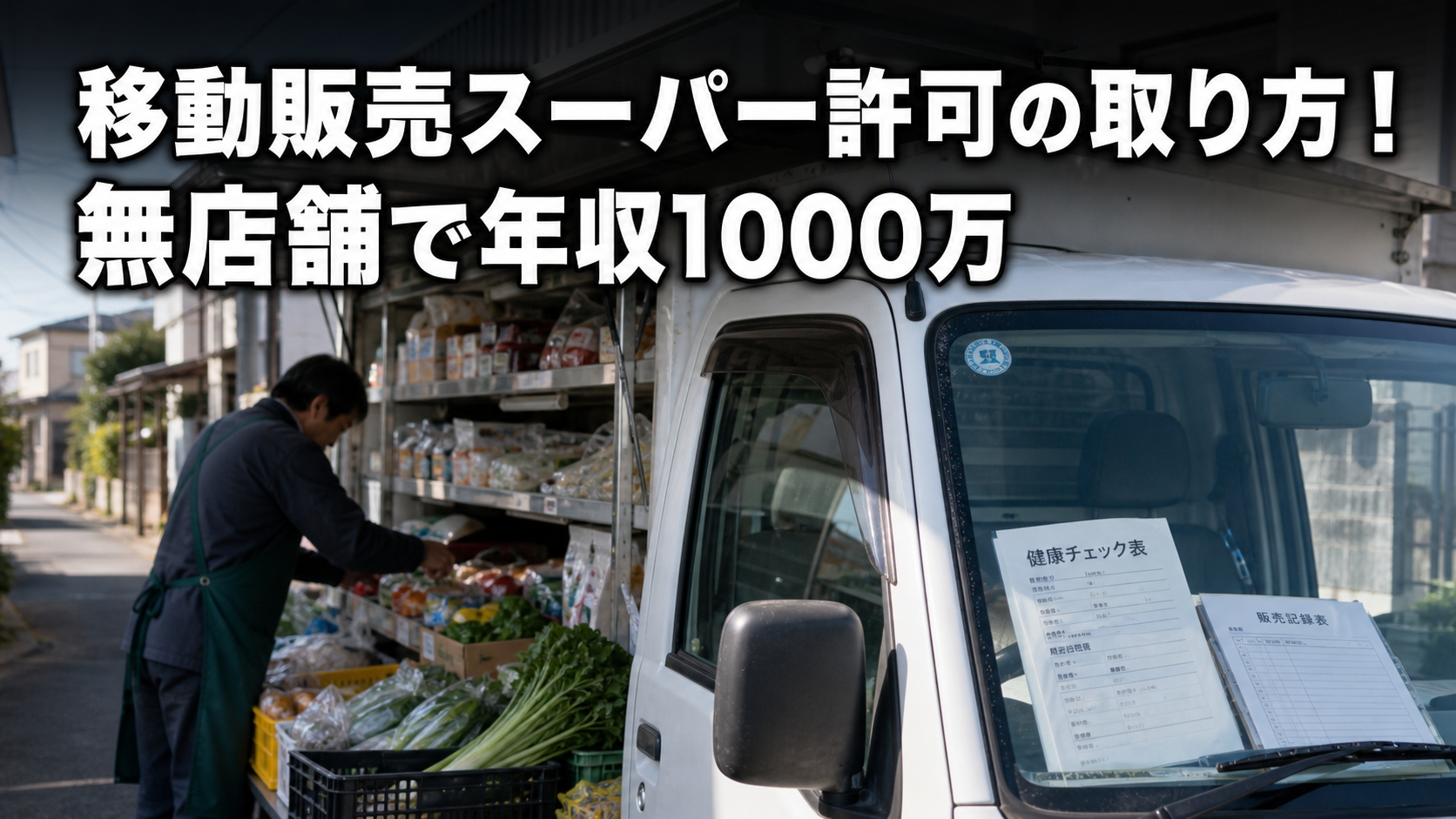 移動販売スーパー許可の取り方！無店舗で年収1000万