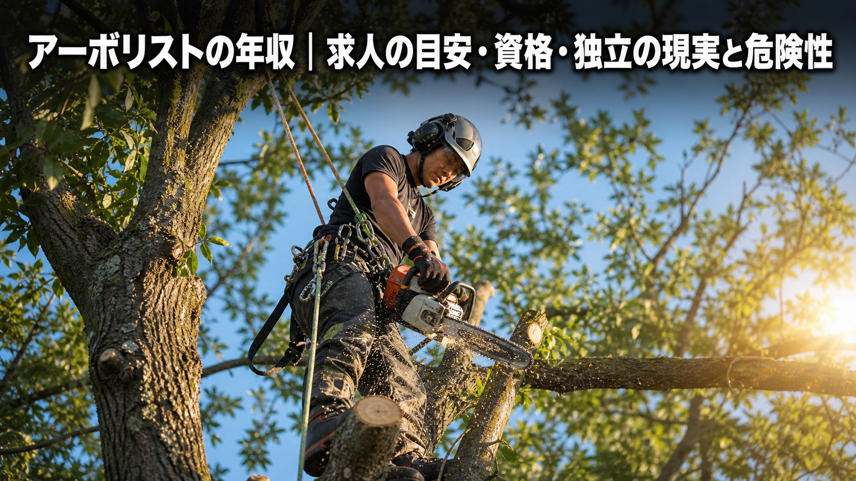 アーボリストの年収｜求人の目安・資格・独立の現実と危険性