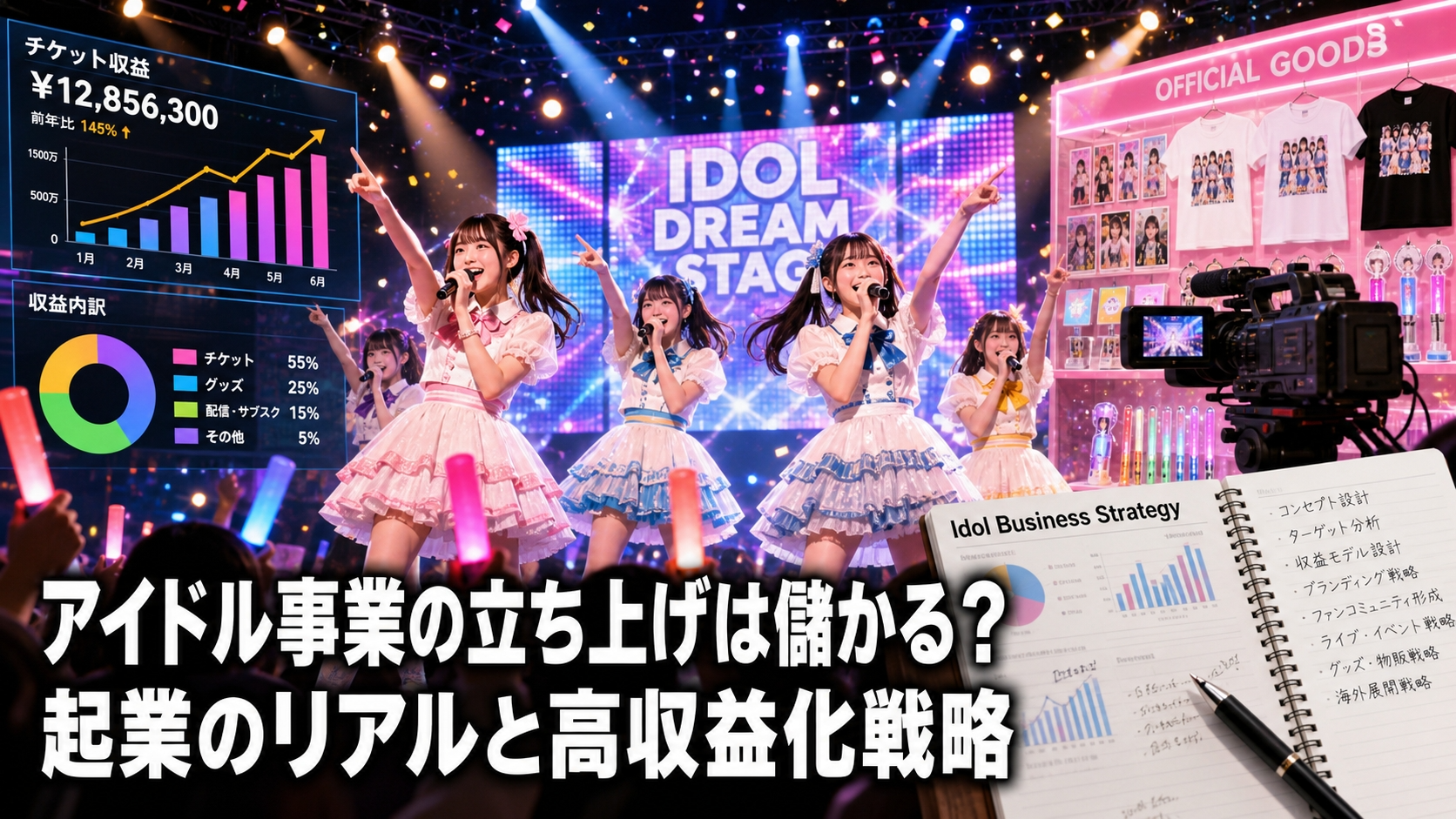 アイドル事業の立ち上げは儲かる？起業のリアルと高収益化戦略