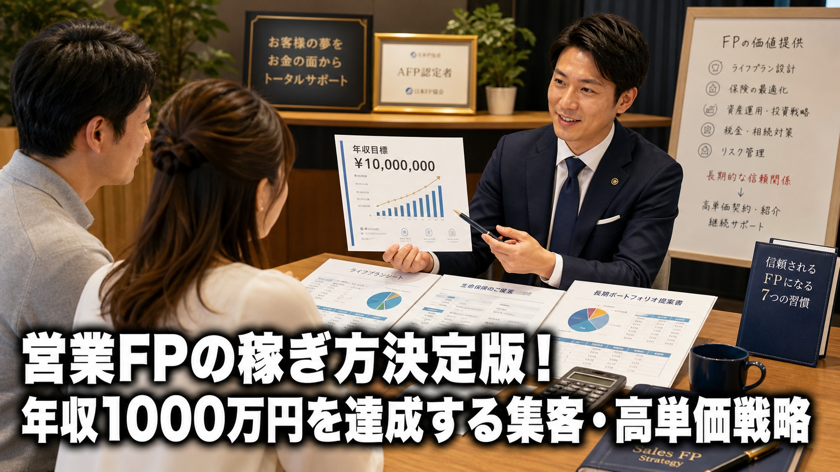 営業FPの稼ぎ方決定版！年収1000万円を達成する集客・高単価戦略