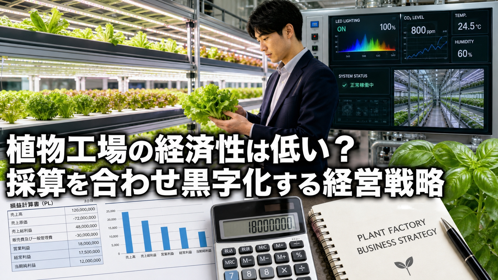 植物工場の経済性は低い？採算を合わせ黒字化する経営戦略