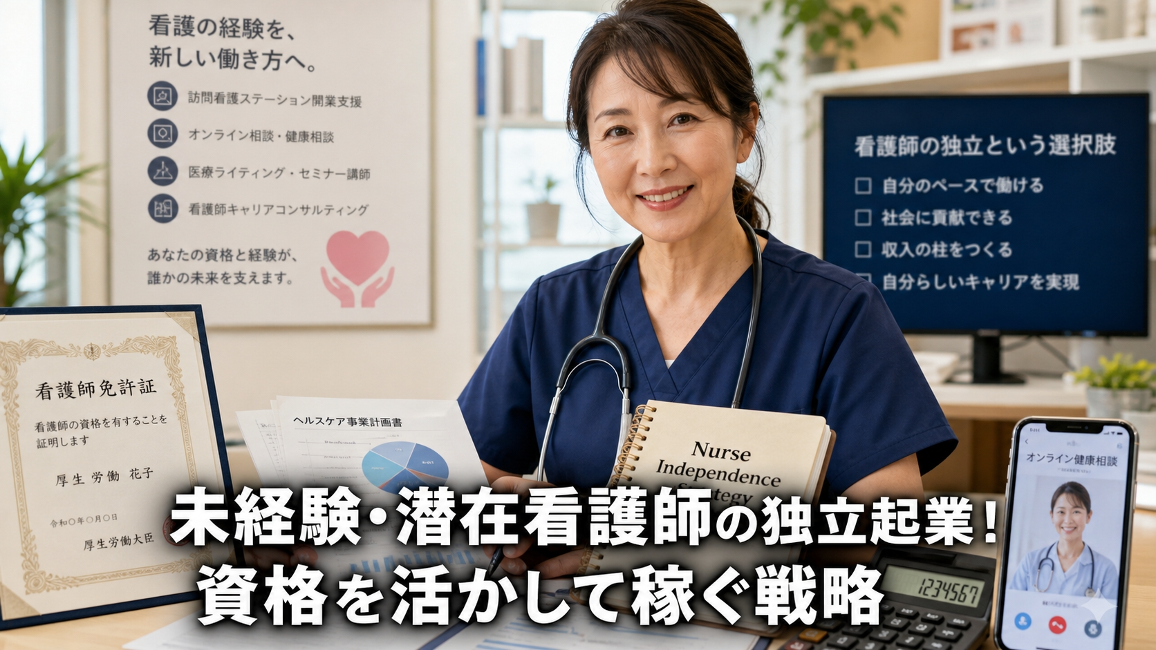 未経験・潜在看護師の独立起業！資格を活かして稼ぐ戦略