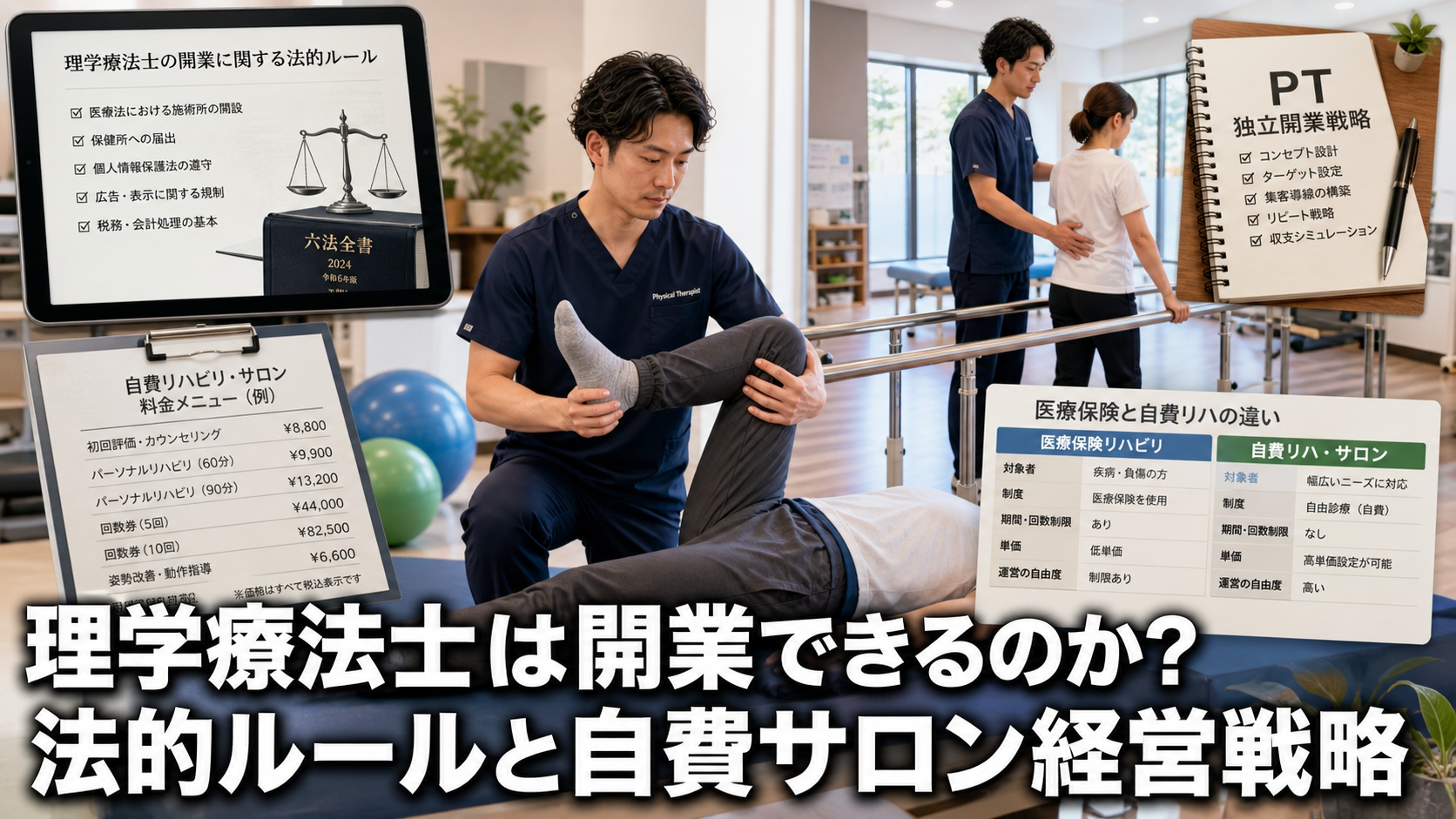 理学療法士は開業できるのか？法的ルールと自費サロン経営戦略