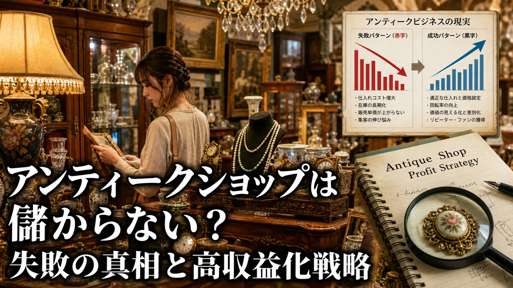 アンティークショップは儲からない？失敗の真相と高収益化戦略