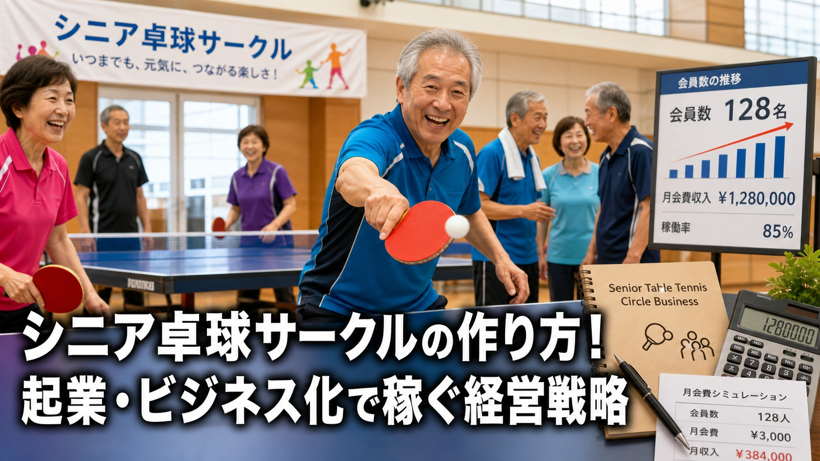 シニア卓球サークルの作り方！起業・ビジネス化で稼ぐ経営戦略