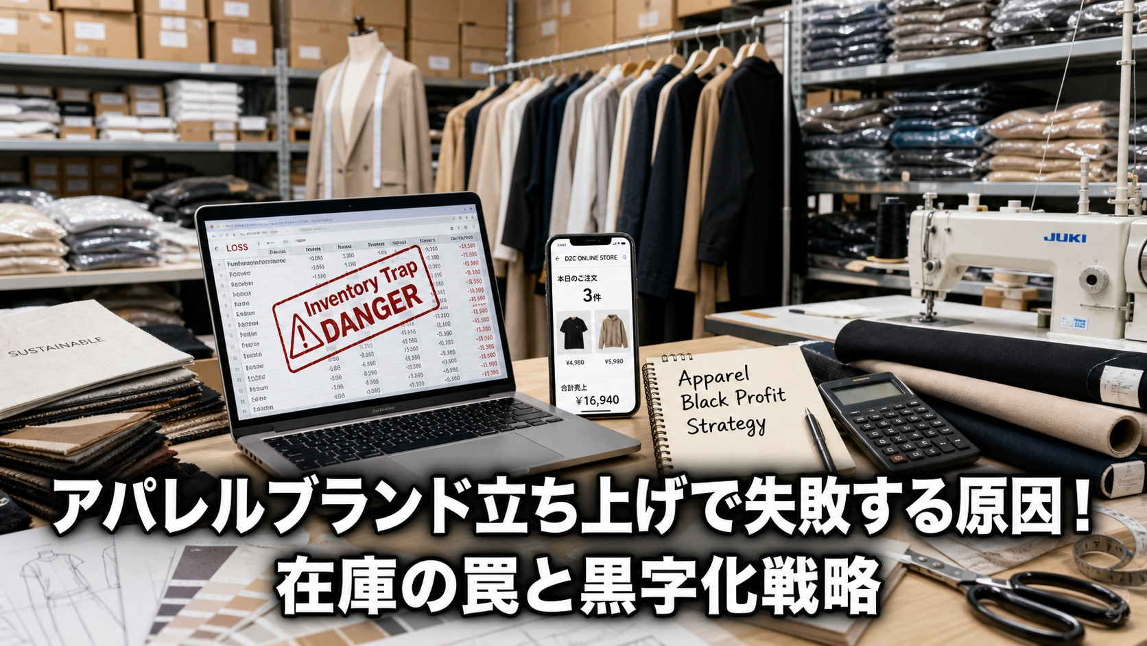 アパレルブランド立ち上げで失敗する原因！在庫の罠と黒字化戦略
