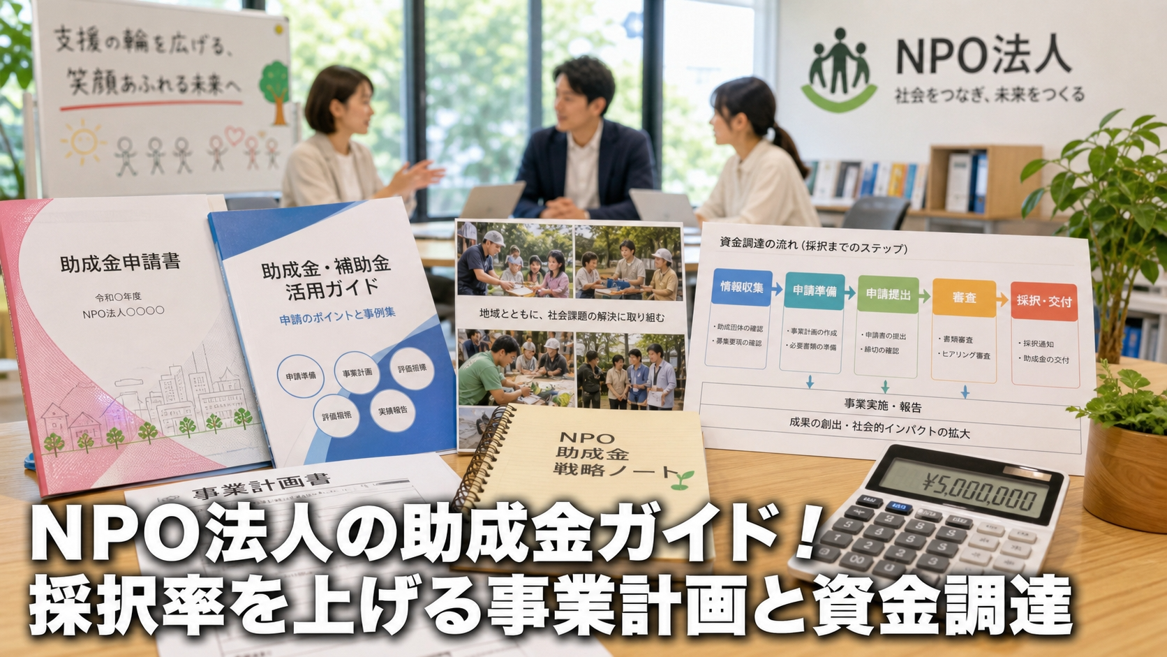 NPO法人の助成金ガイド！採択率を上げる事業計画と資金調達