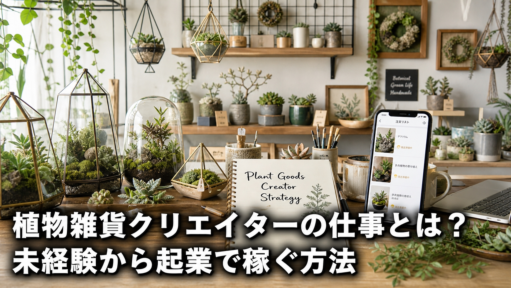 植物雑貨クリエイターの仕事とは？未経験から起業で稼ぐ方法