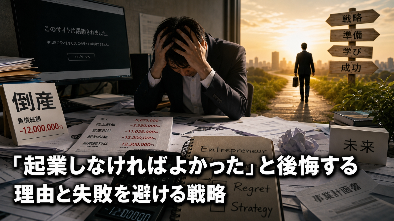 「起業しなければよかった」と後悔する理由と失敗を避ける戦略