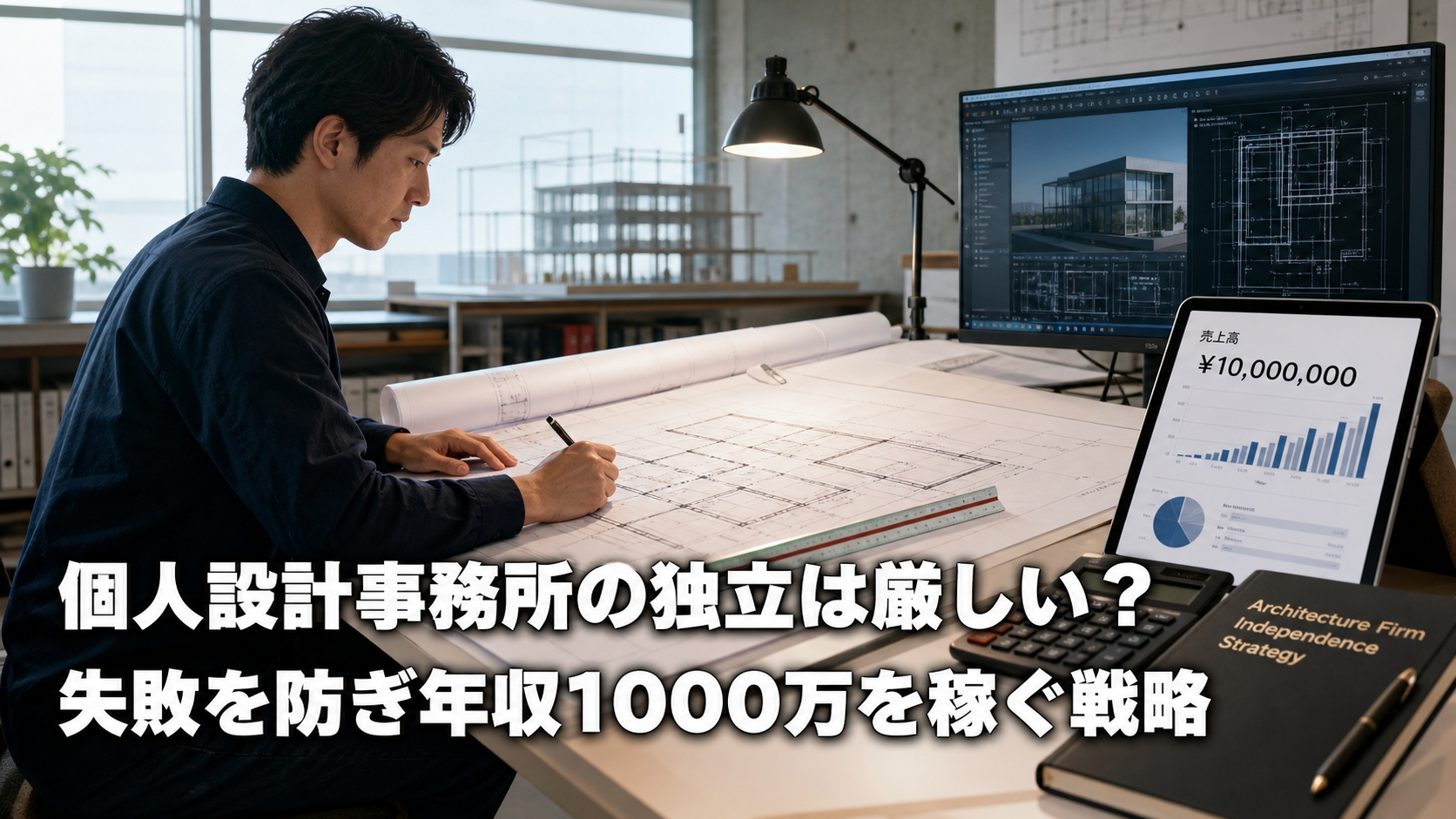 個人設計事務所の独立は厳しい？失敗を防ぎ年収1000万を稼ぐ戦略