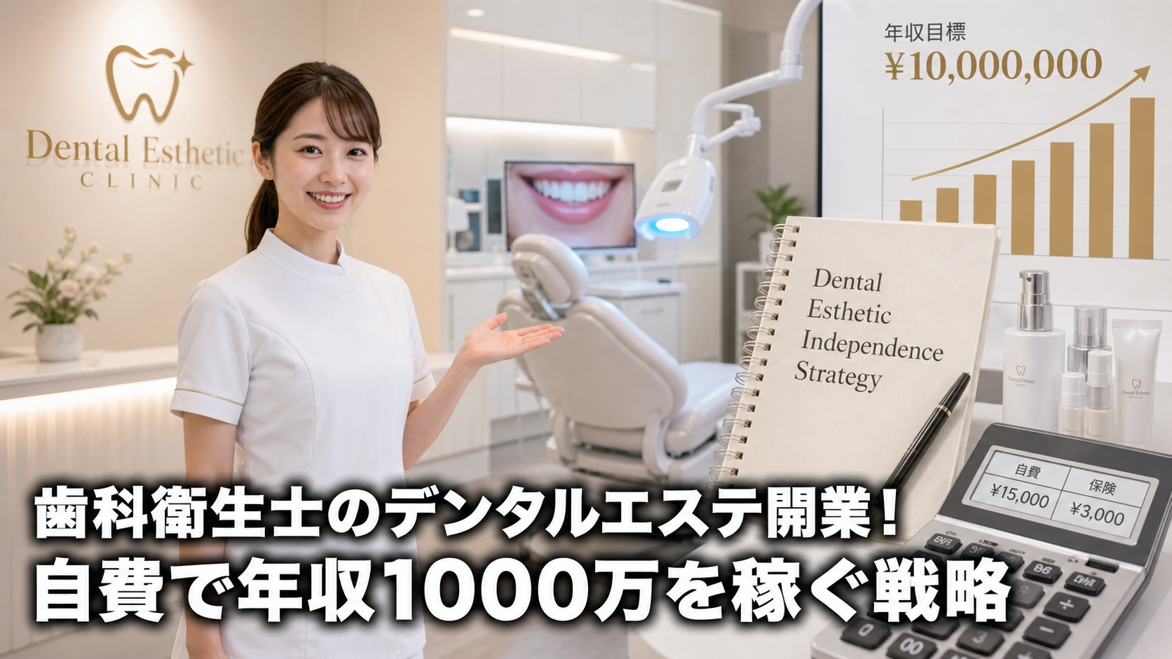 歯科衛生士のデンタルエステ開業！自費で年収1000万を稼ぐ戦略