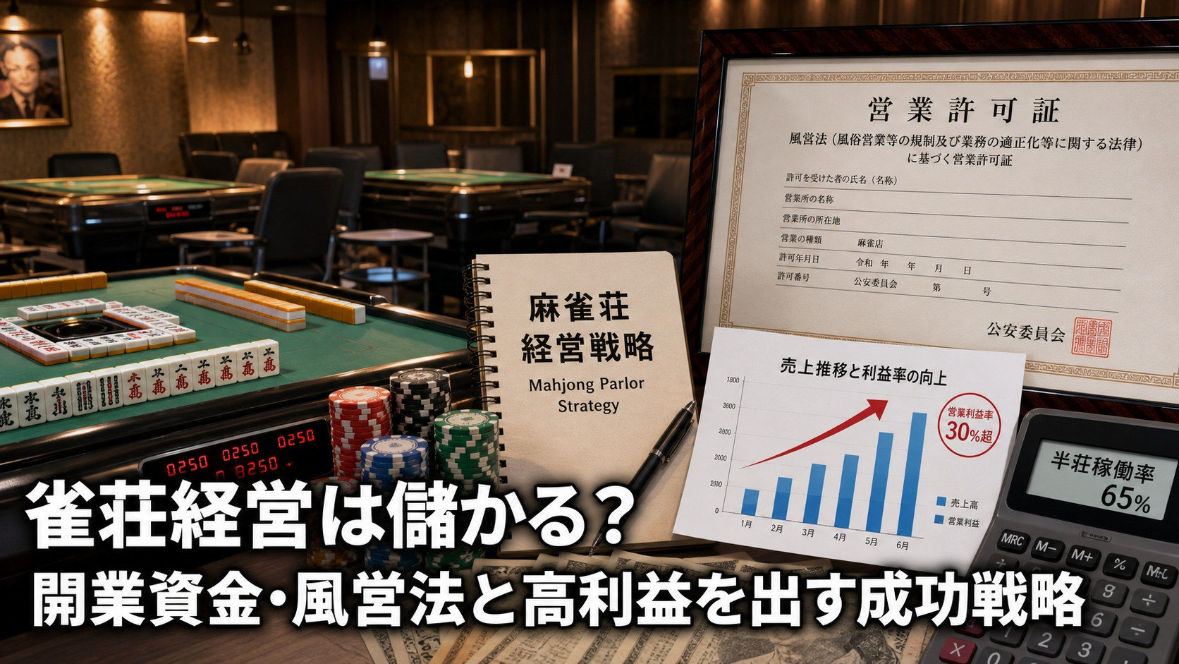 雀荘経営は儲かる？開業資金・風営法と高利益を出す成功戦略