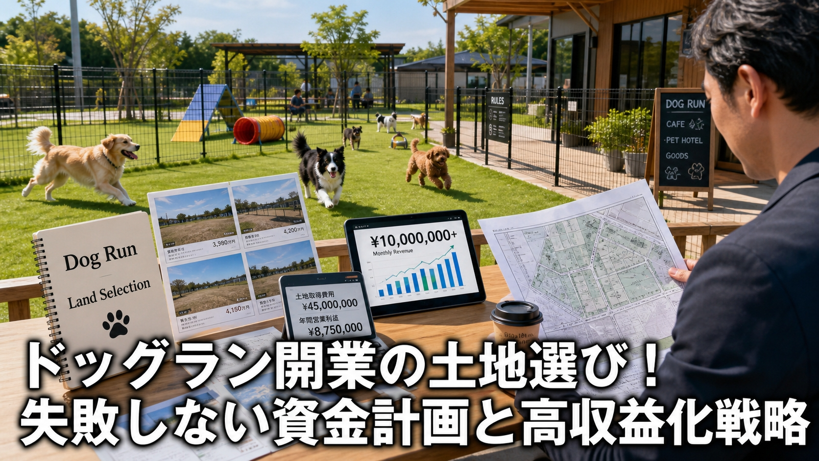 ドッグラン開業の土地選び！失敗しない資金計画と高収益化戦略
