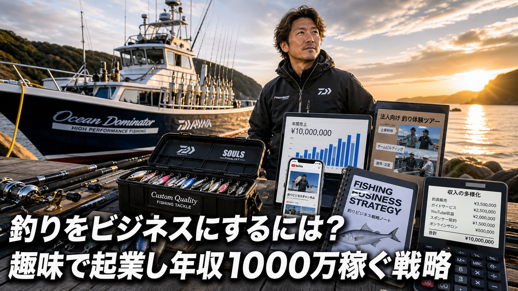釣りをビジネスにするには？趣味で起業し年収1000万稼ぐ戦略