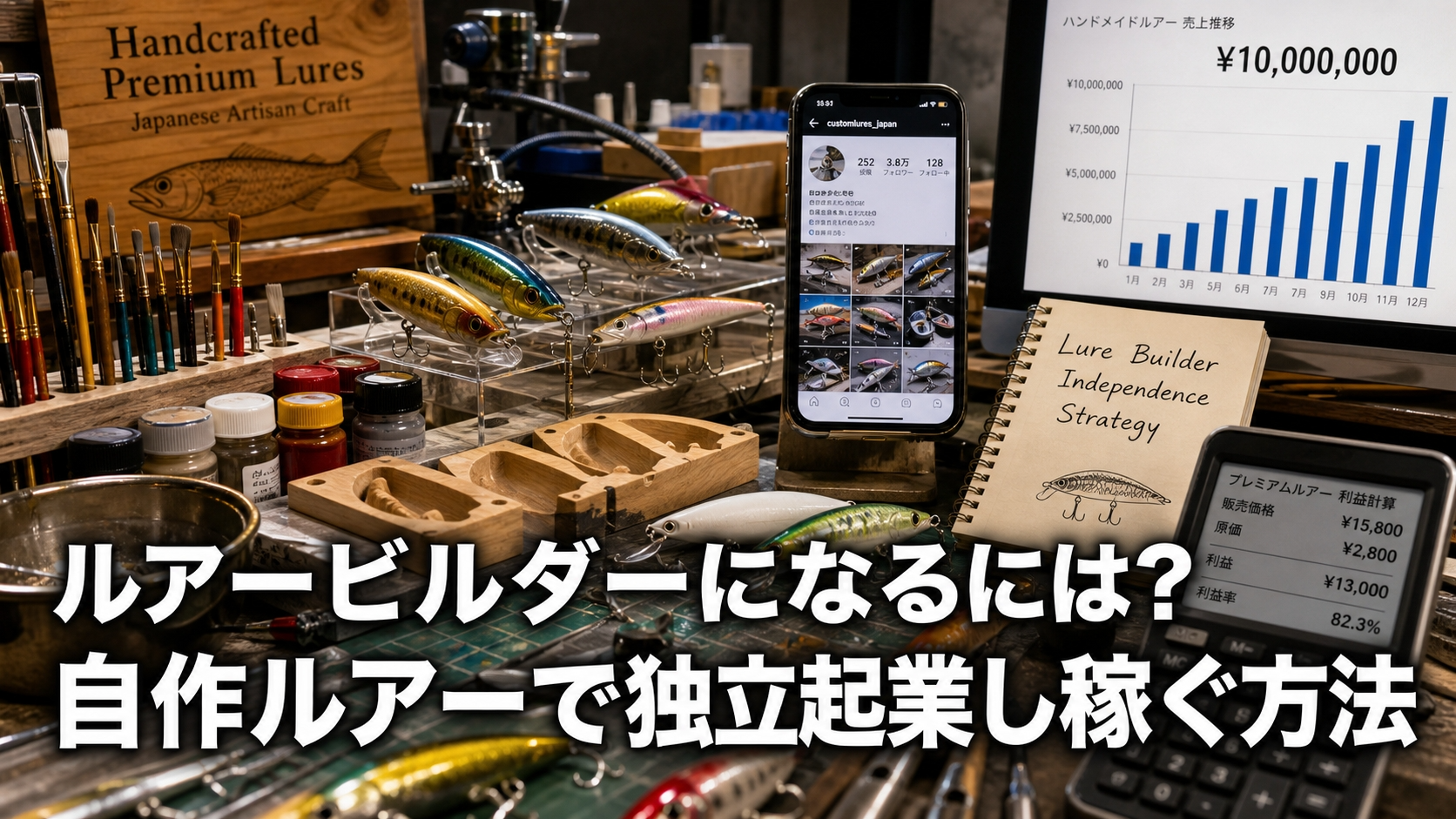 ルアービルダーになるには？自作ルアーで独立起業し稼ぐ方法