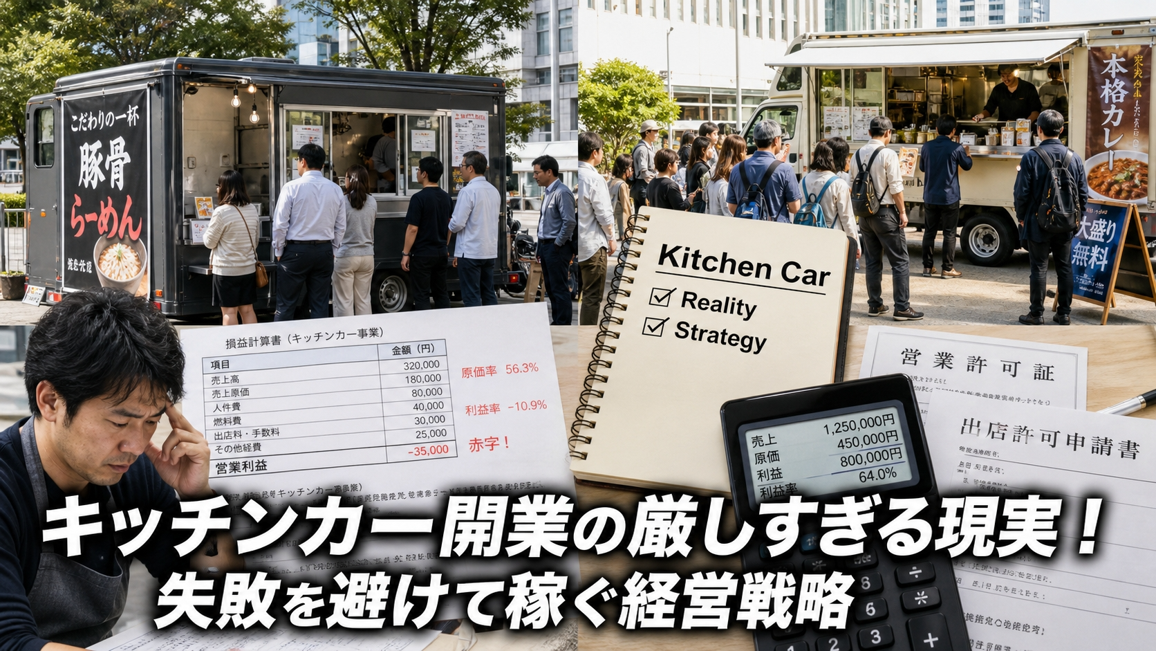 キッチンカー開業の厳しすぎる現実！失敗を避けて稼ぐ経営戦略