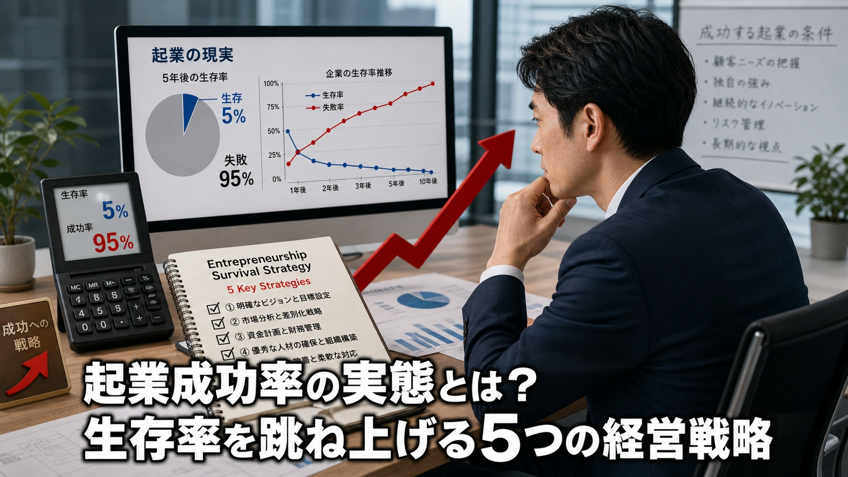 起業成功率の実態とは？生存率を跳ね上げる5つの経営戦略