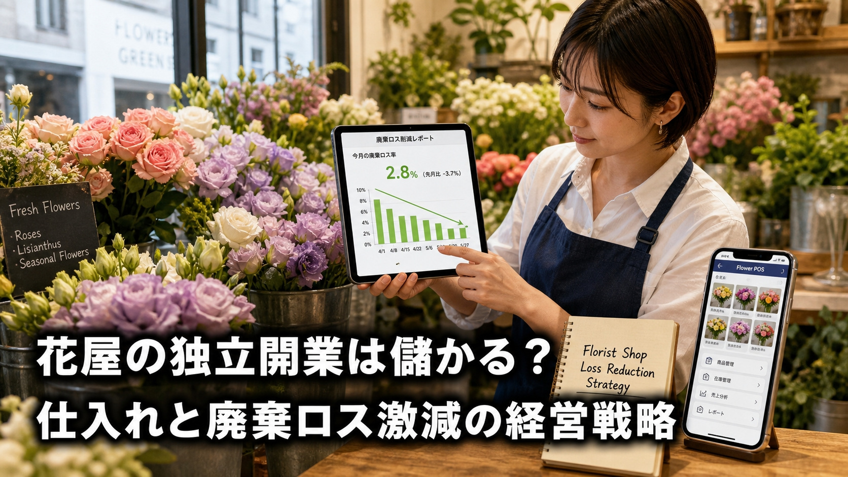 花屋の独立開業は儲かる？仕入れと廃棄ロス激減の経営戦略