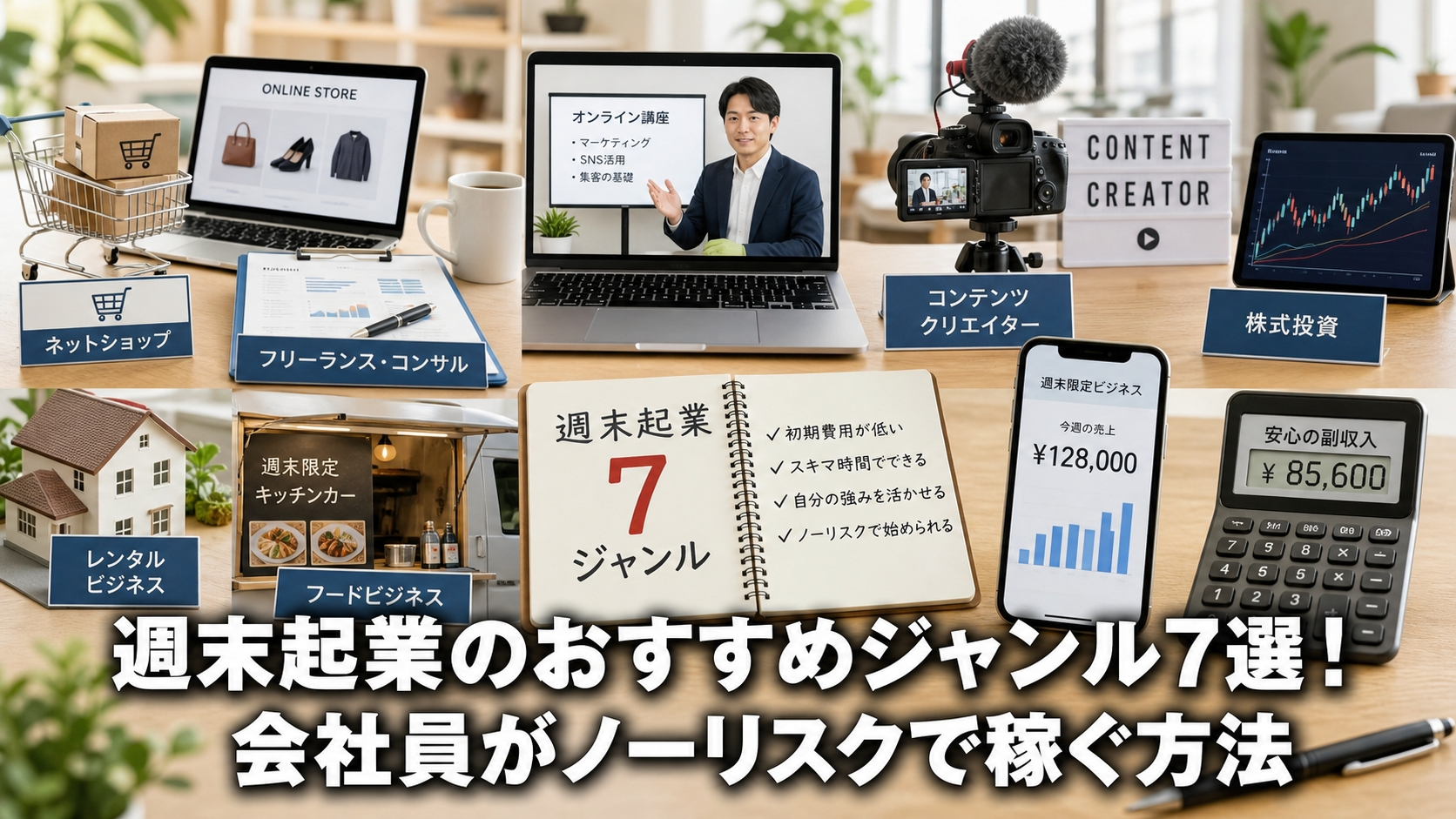 週末起業のおすすめジャンル7選！会社員がノーリスクで稼ぐ方法