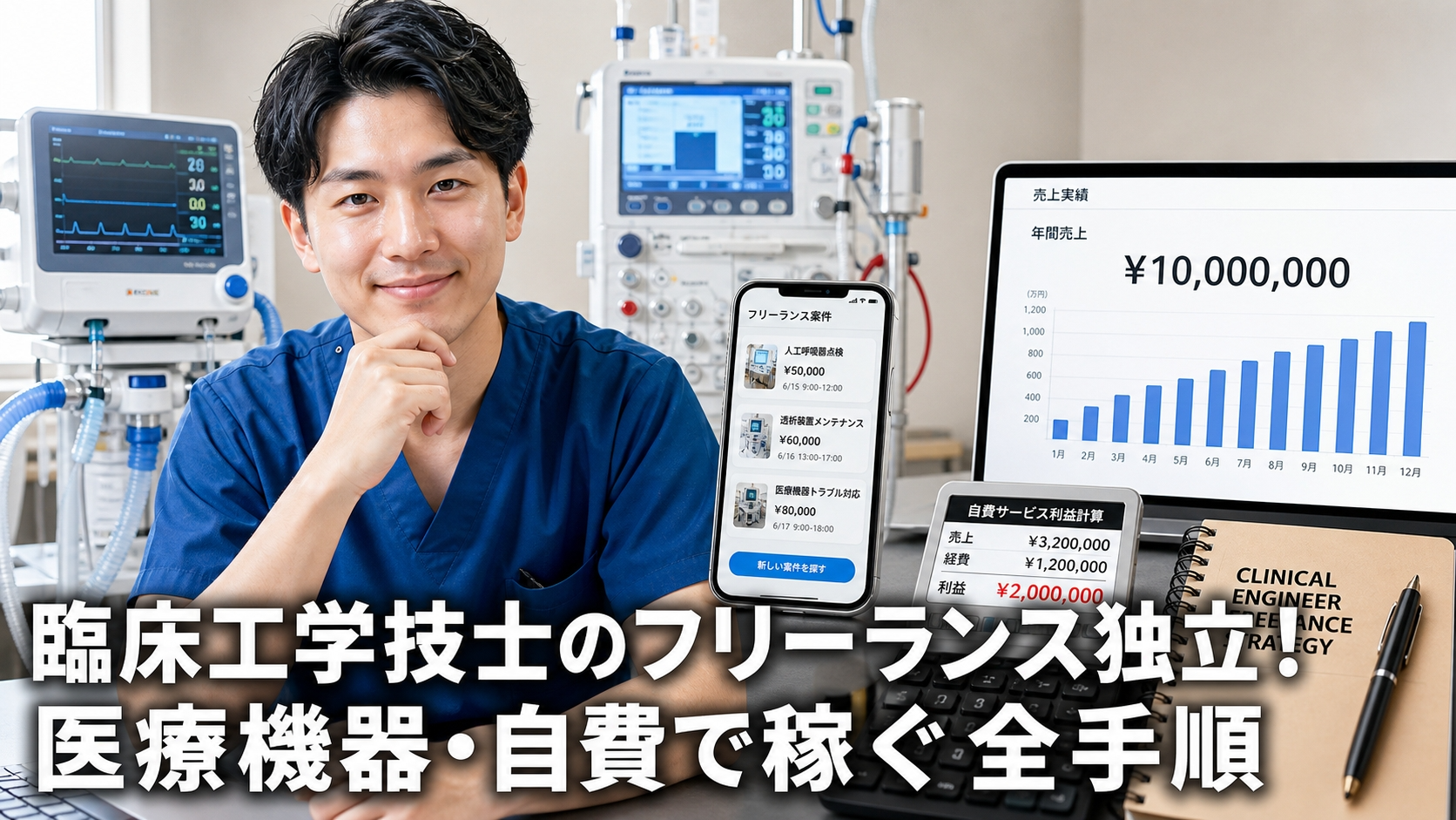 臨床工学技士のフリーランス独立！医療機器・自費で稼ぐ全手順