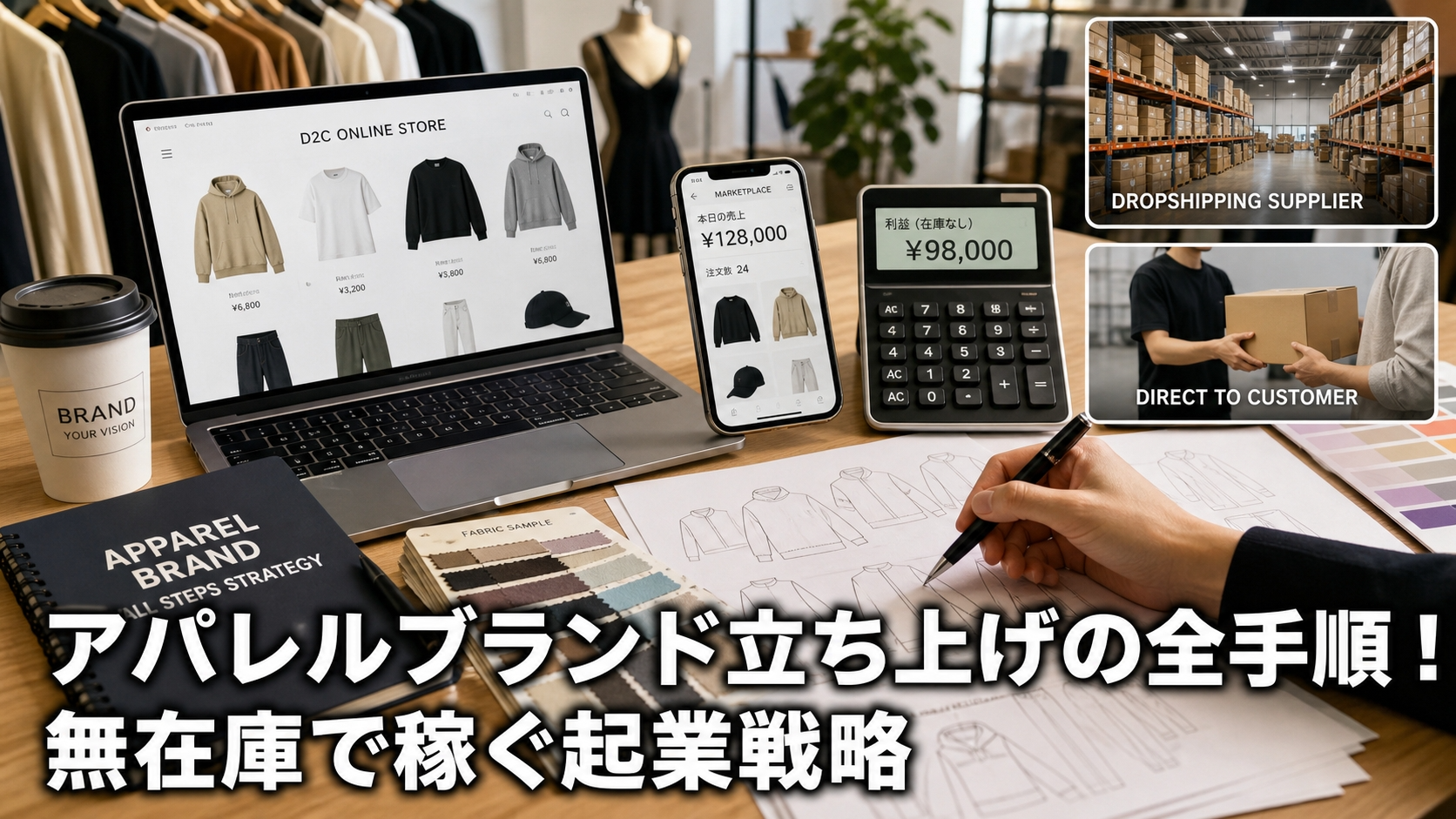 アパレルブランド立ち上げの全手順！無在庫で稼ぐ起業戦略
