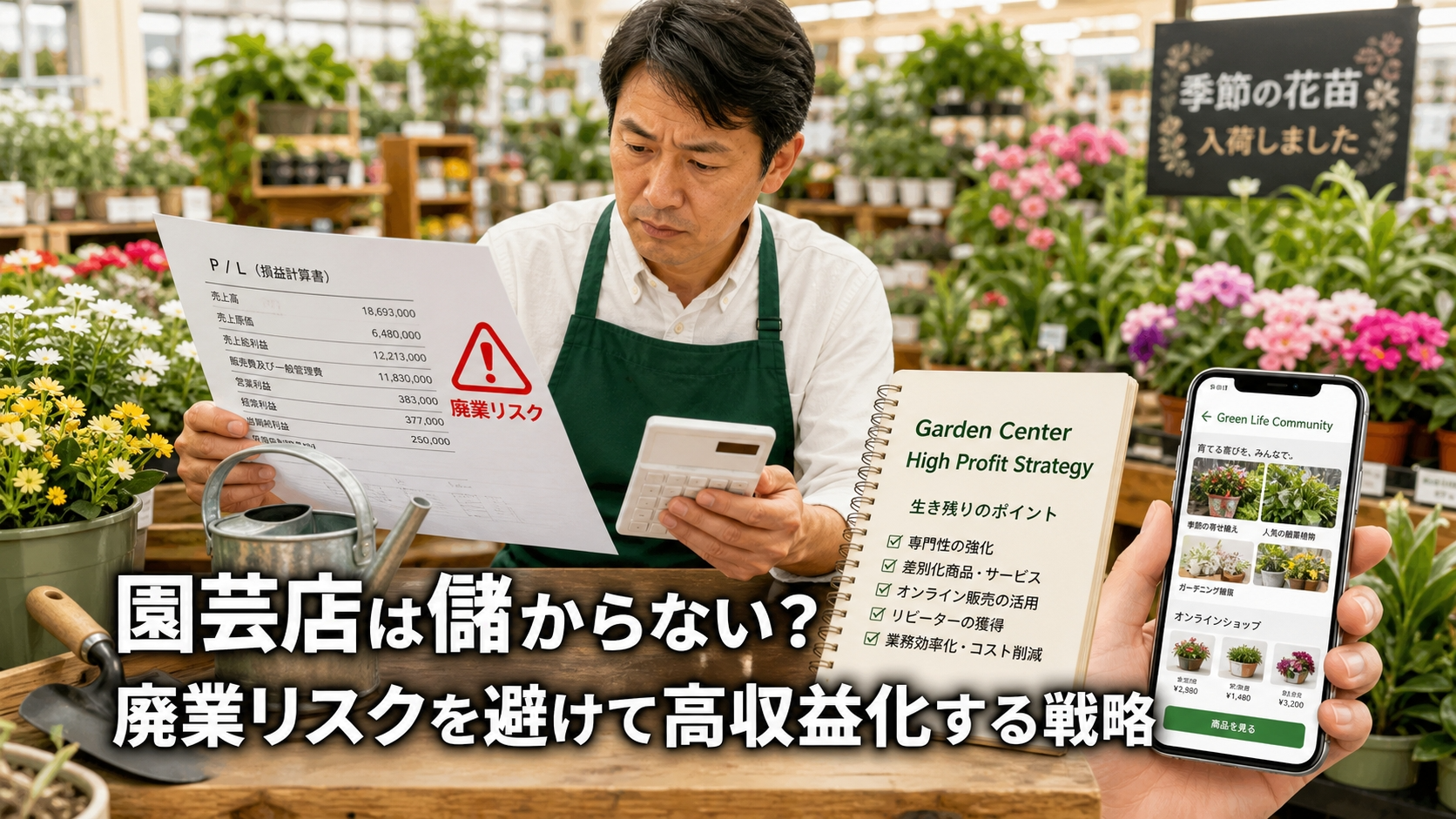 園芸店は儲からない？廃業リスクを避けて高収益化する戦略