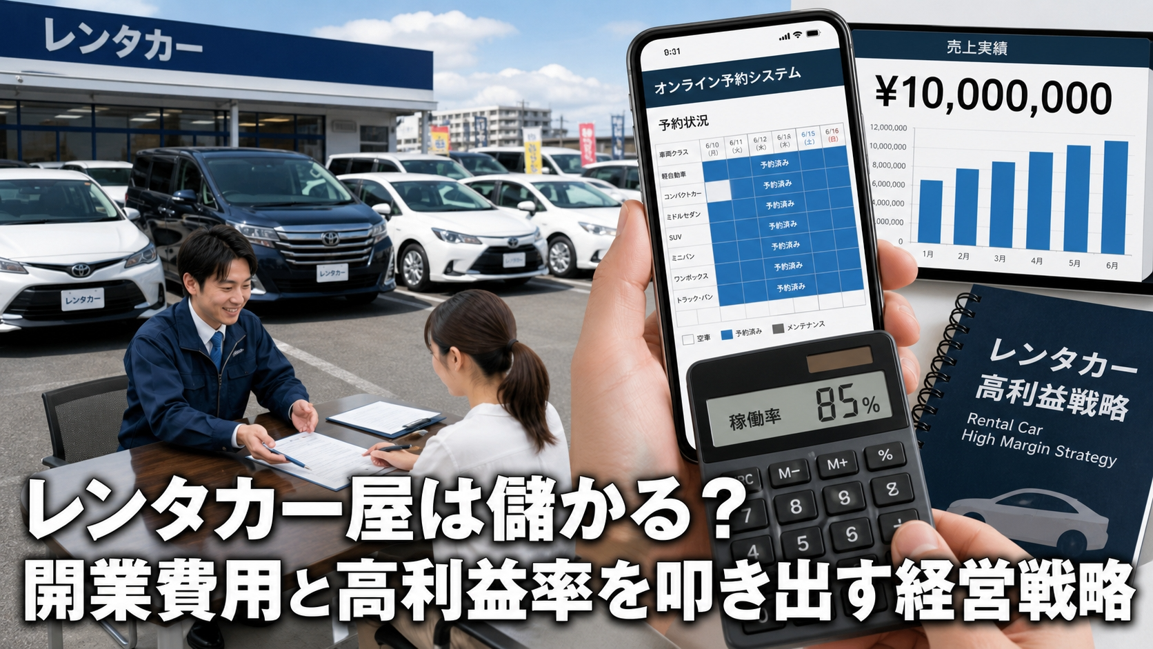 レンタカー屋は儲かる？開業費用と高利益率を叩き出す経営戦略