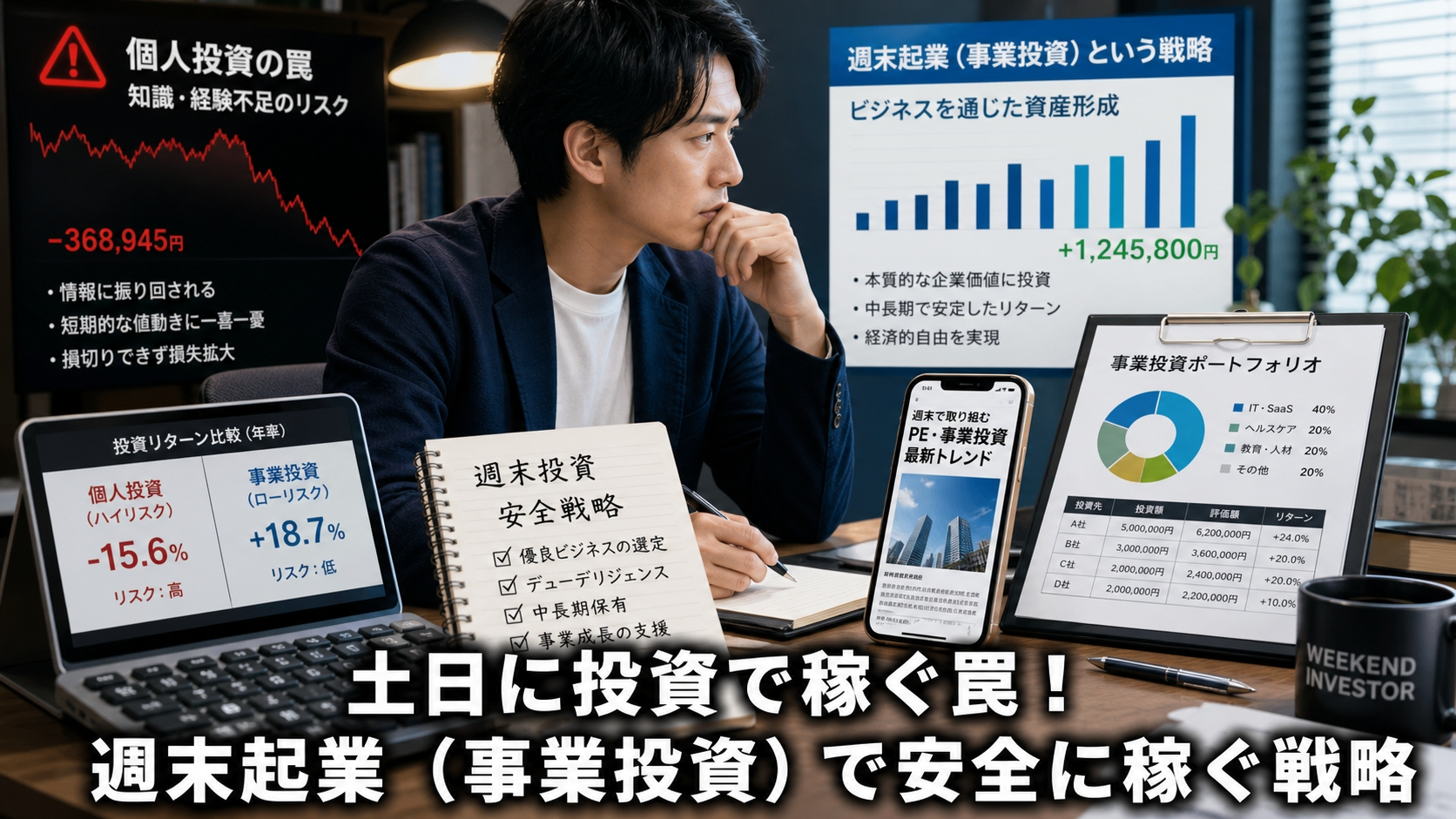 土日に投資で稼ぐ罠！週末起業（事業投資）で安全に稼ぐ戦略