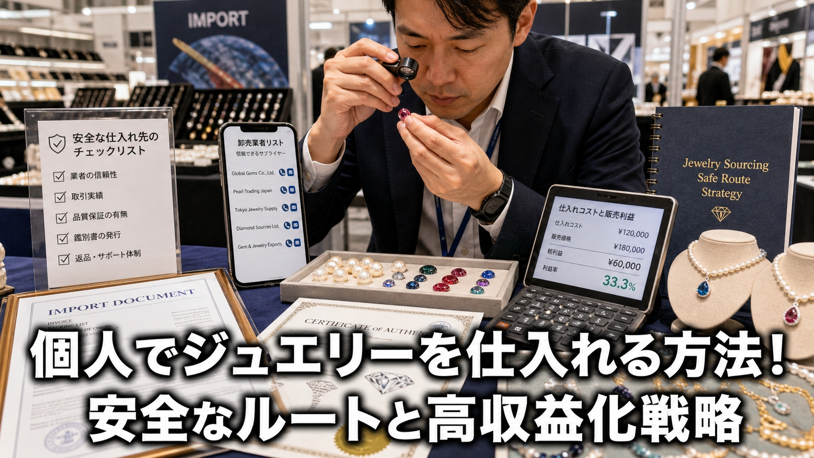 個人でジュエリーを仕入れる方法！安全なルートと高収益化戦略