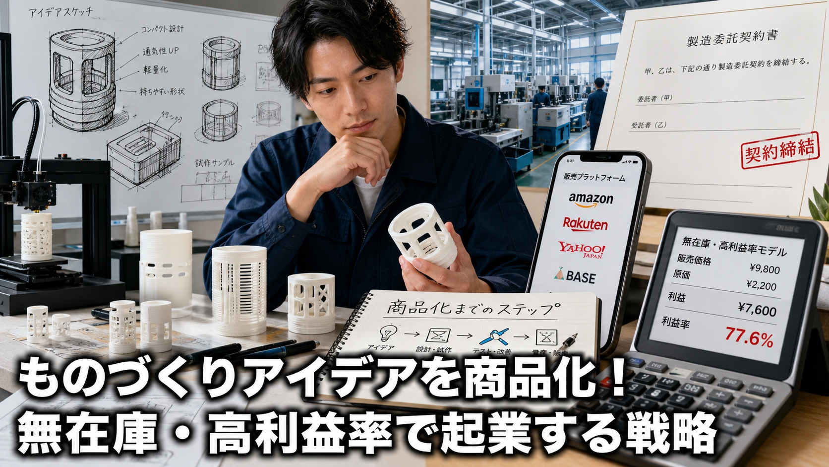 ものづくりアイデアを商品化！無在庫・高利益率で起業する戦略